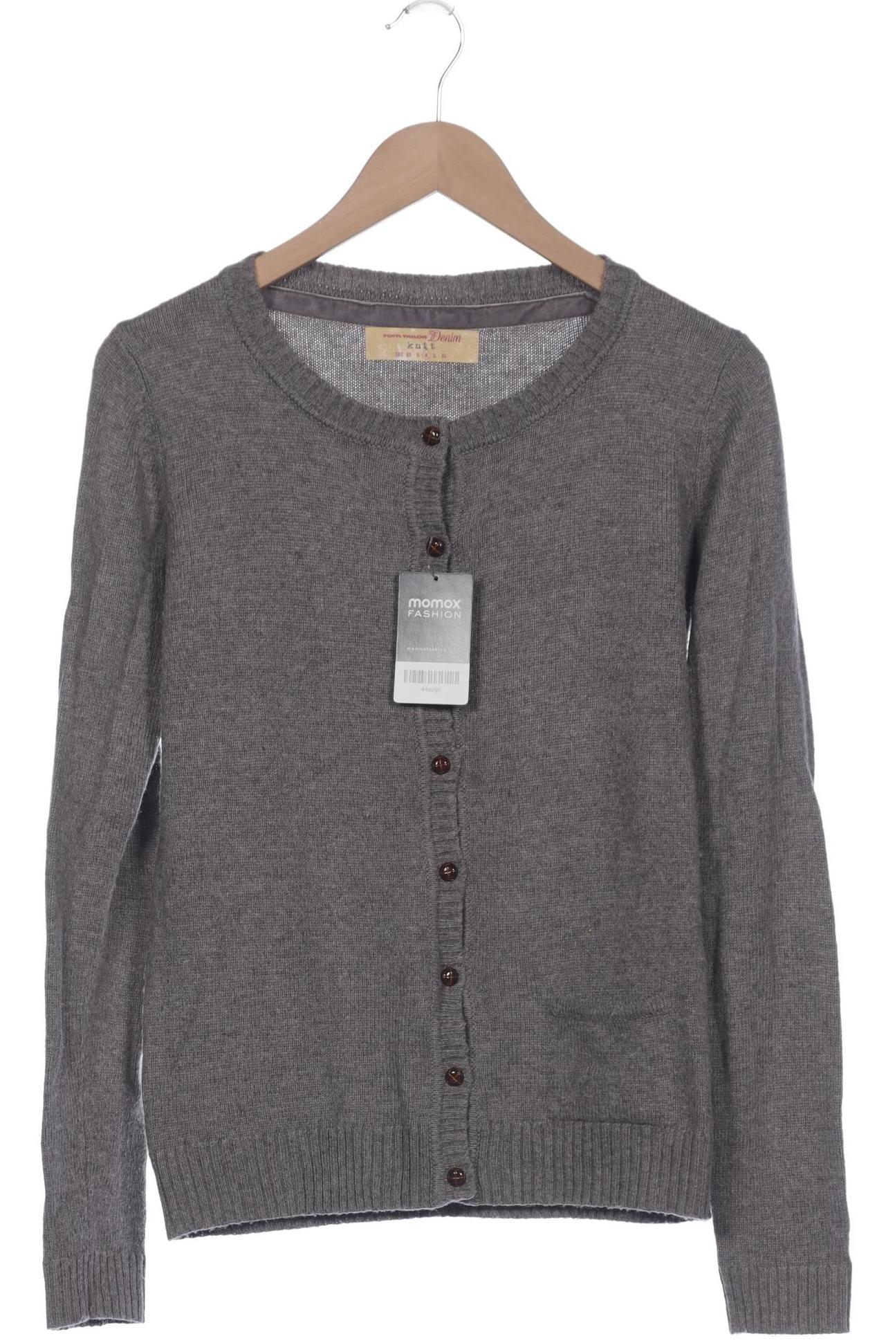 

TOM Tailor Denim Damen Strickjacke, grau, Gr. 38