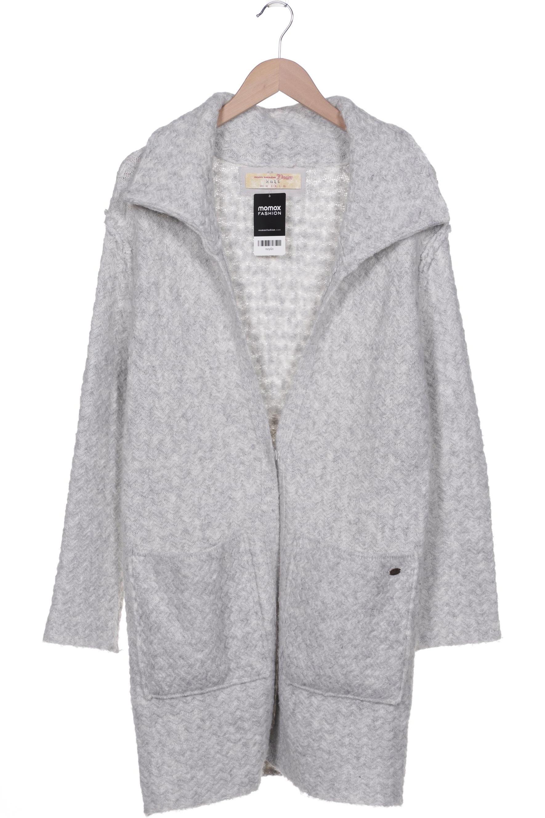 

TOM TAILOR Denim Damen Strickjacke, grau