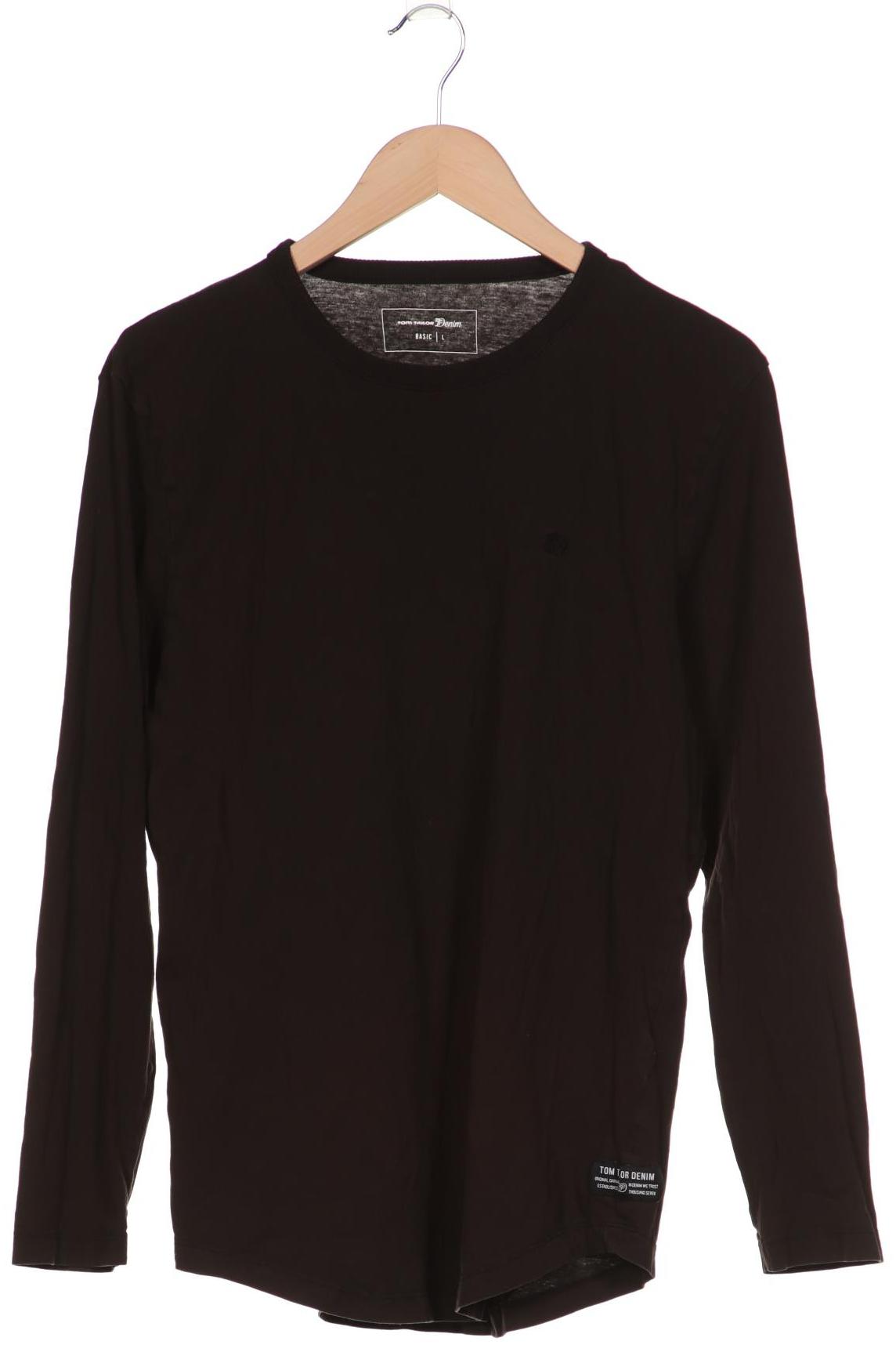 

TOM TAILOR Denim Herren Langarmshirt, schwarz