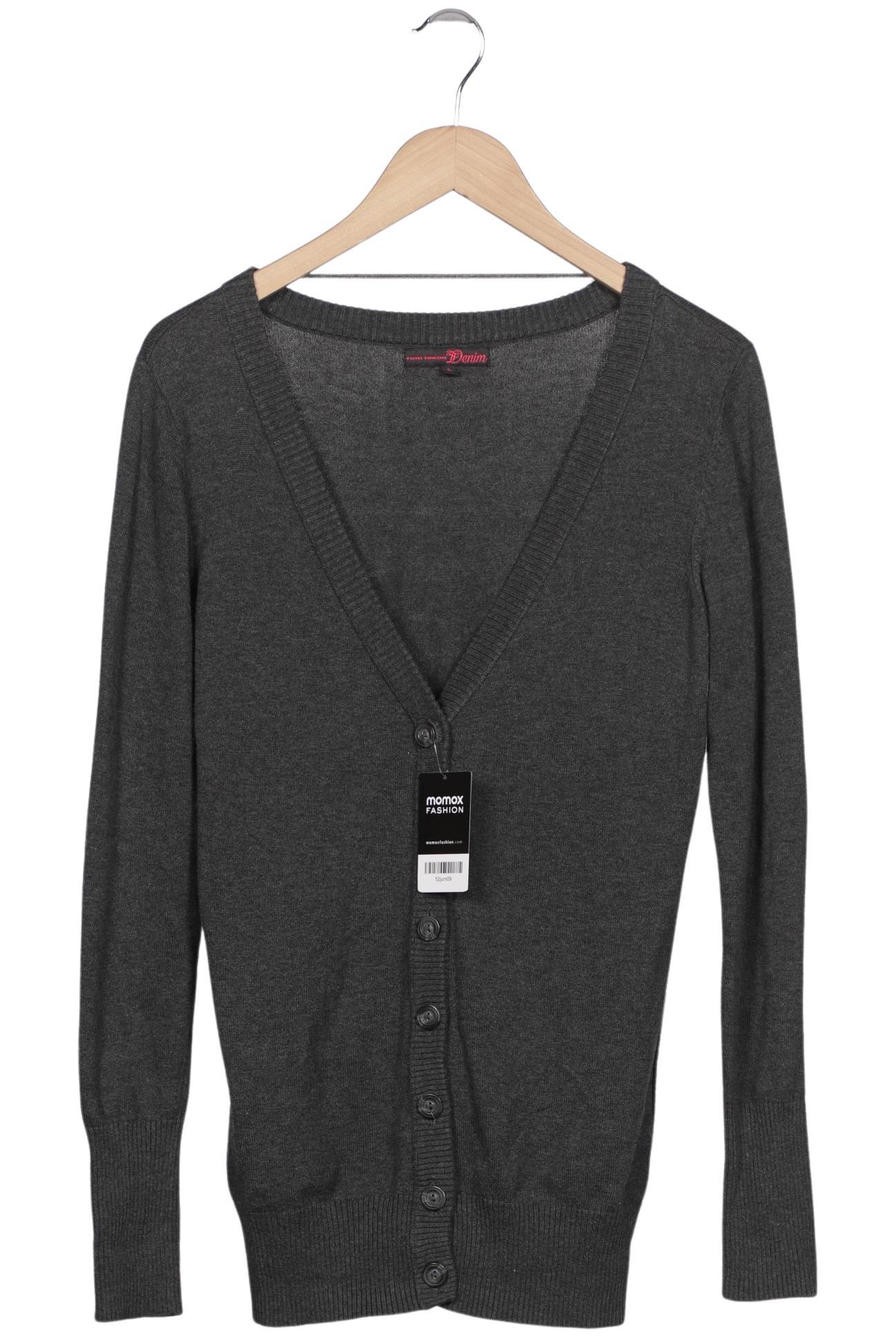 

TOM Tailor Denim Damen Strickjacke, grau, Gr. 42