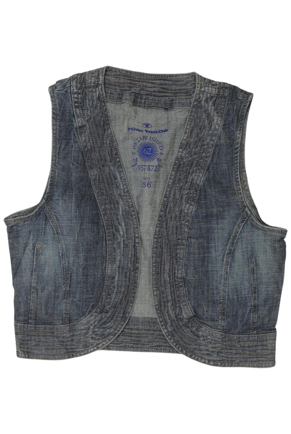 

TOM Tailor Denim Damen Weste, blau, Gr. 36