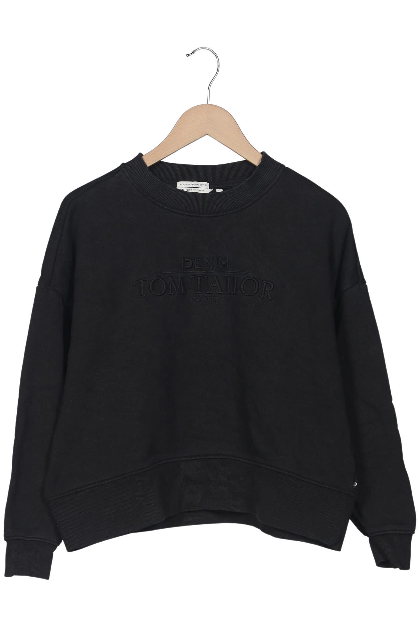 

TOM Tailor Denim Damen Sweatshirt, schwarz, Gr. 34