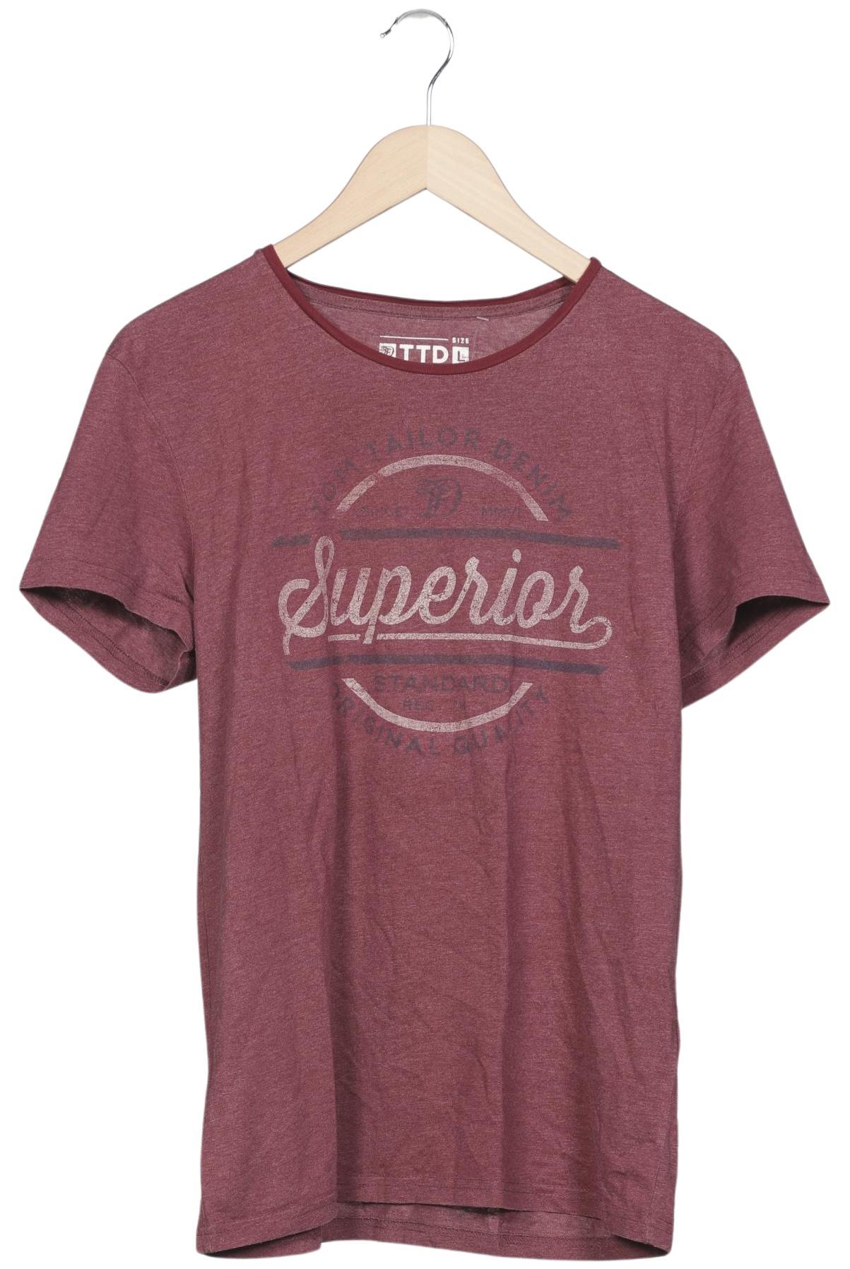 Thumbnail - TOM Tailor Denim Herren T-Shirt, bordeaux, Gr. 52