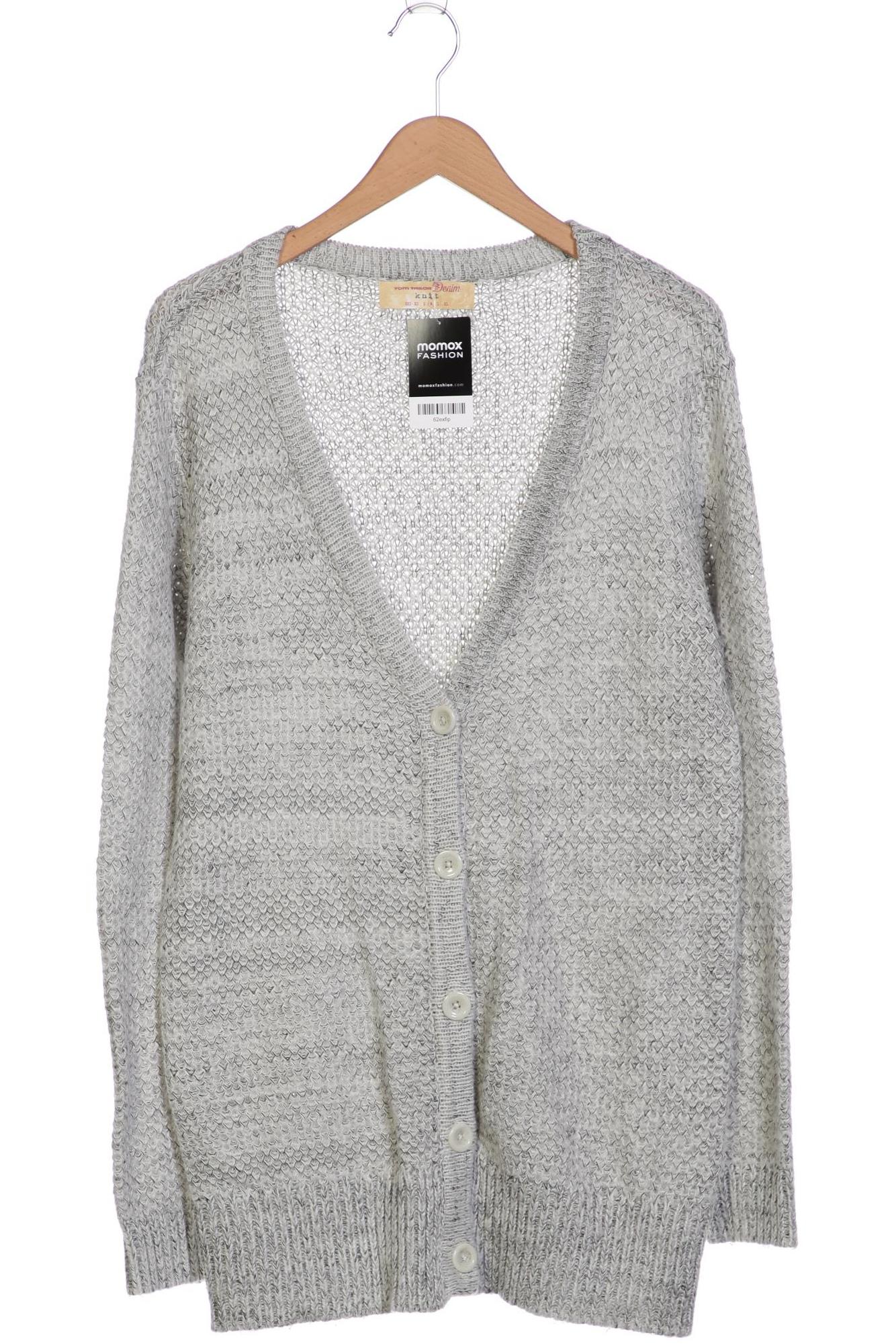 

TOM TAILOR Denim Damen Strickjacke, grau