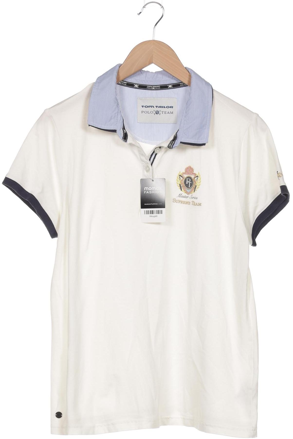 

TOM Tailor Denim Damen Poloshirt, weiß, Gr. 46