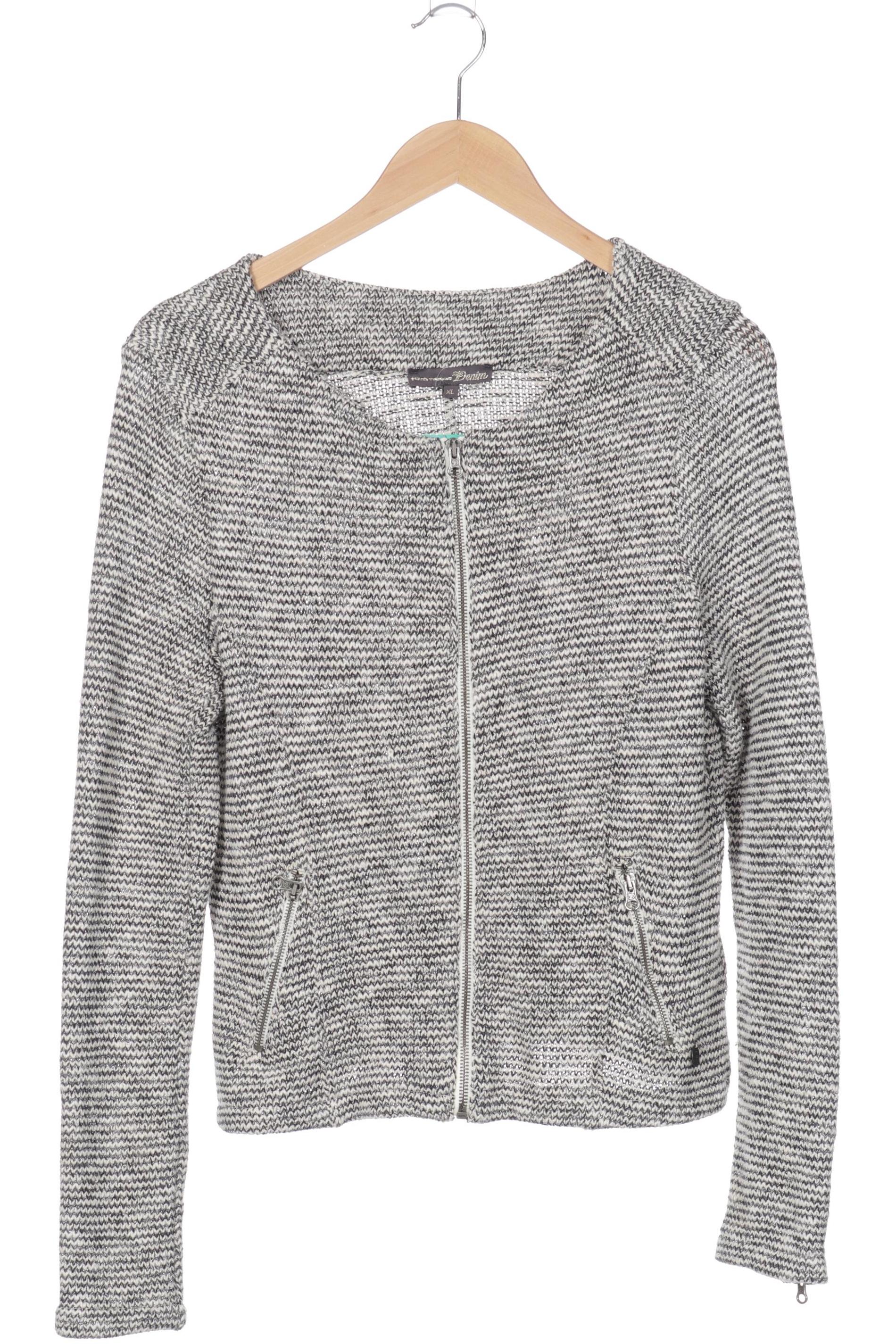 

TOM Tailor Denim Damen Strickjacke, grau, Gr. 44