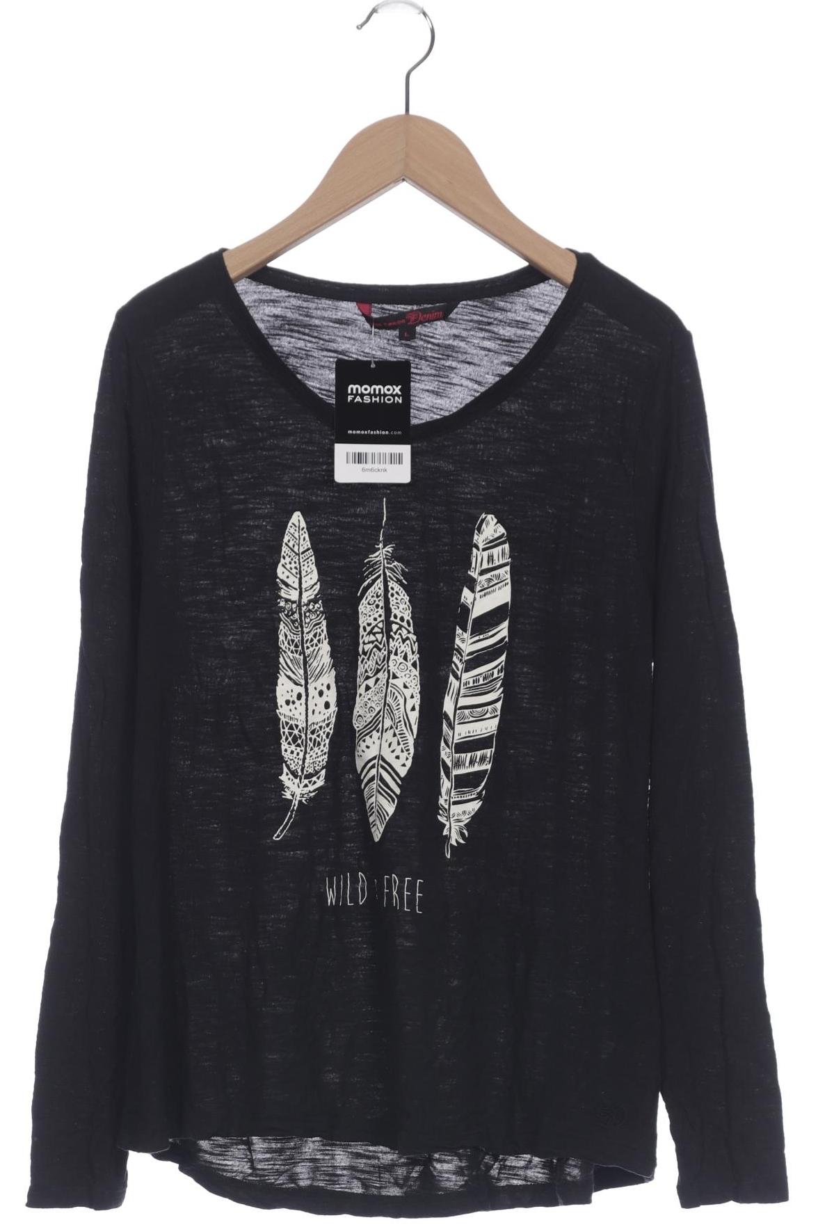 Thumbnail - TOM Tailor Denim Damen Langarmshirt, schwarz, Gr. 42