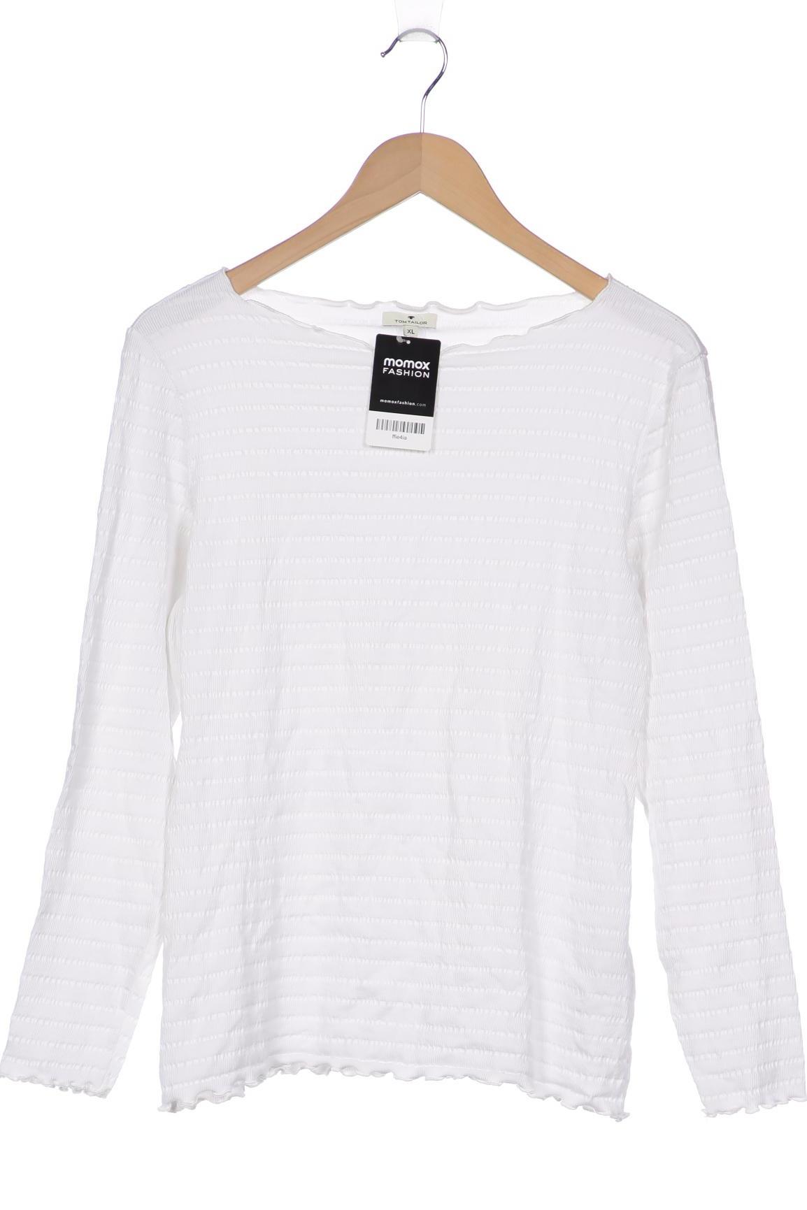 

TOM TAILOR Denim Damen Langarmshirt, weiß
