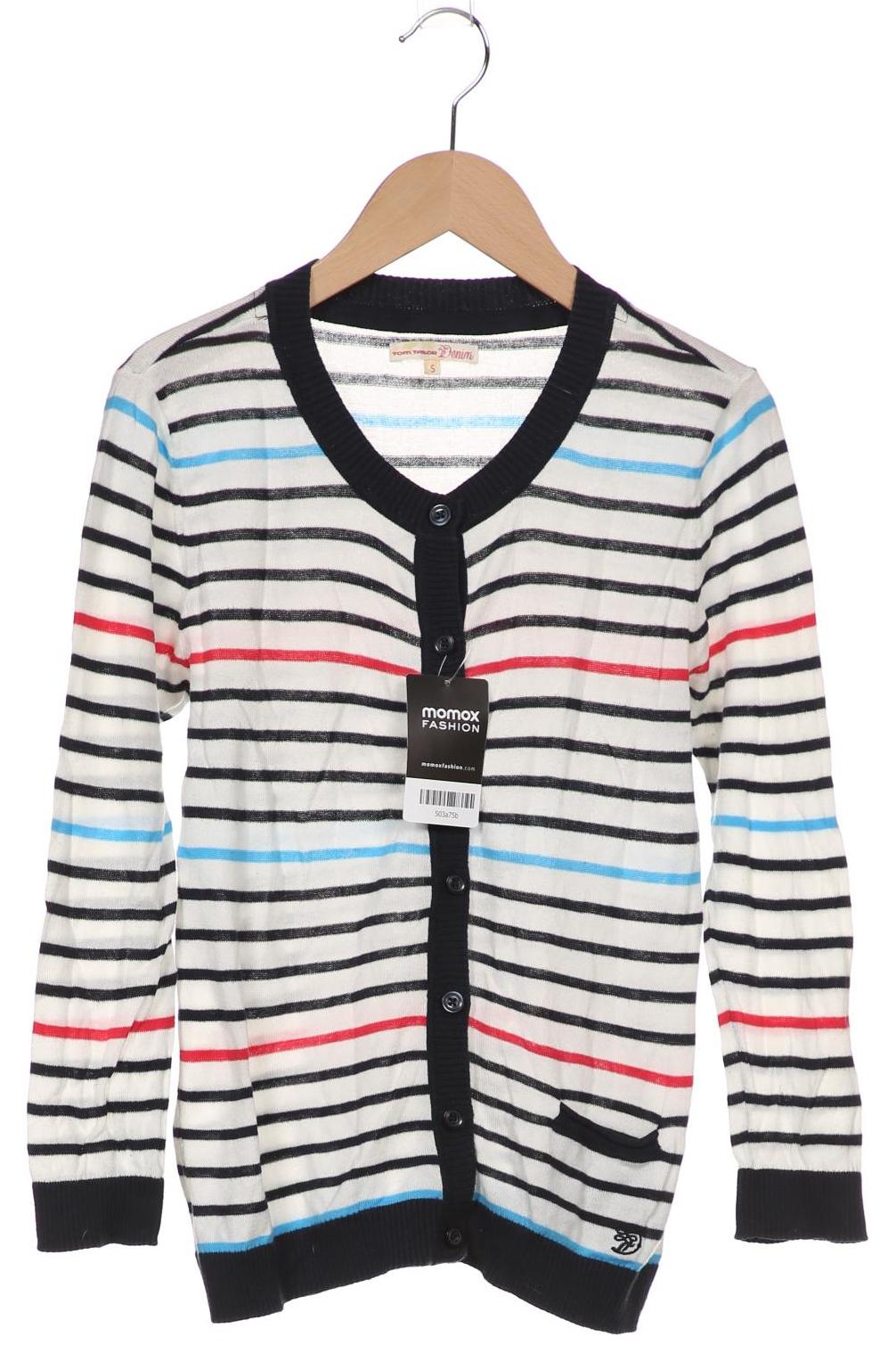 

TOM Tailor Denim Damen Strickjacke, weiß, Gr. 36