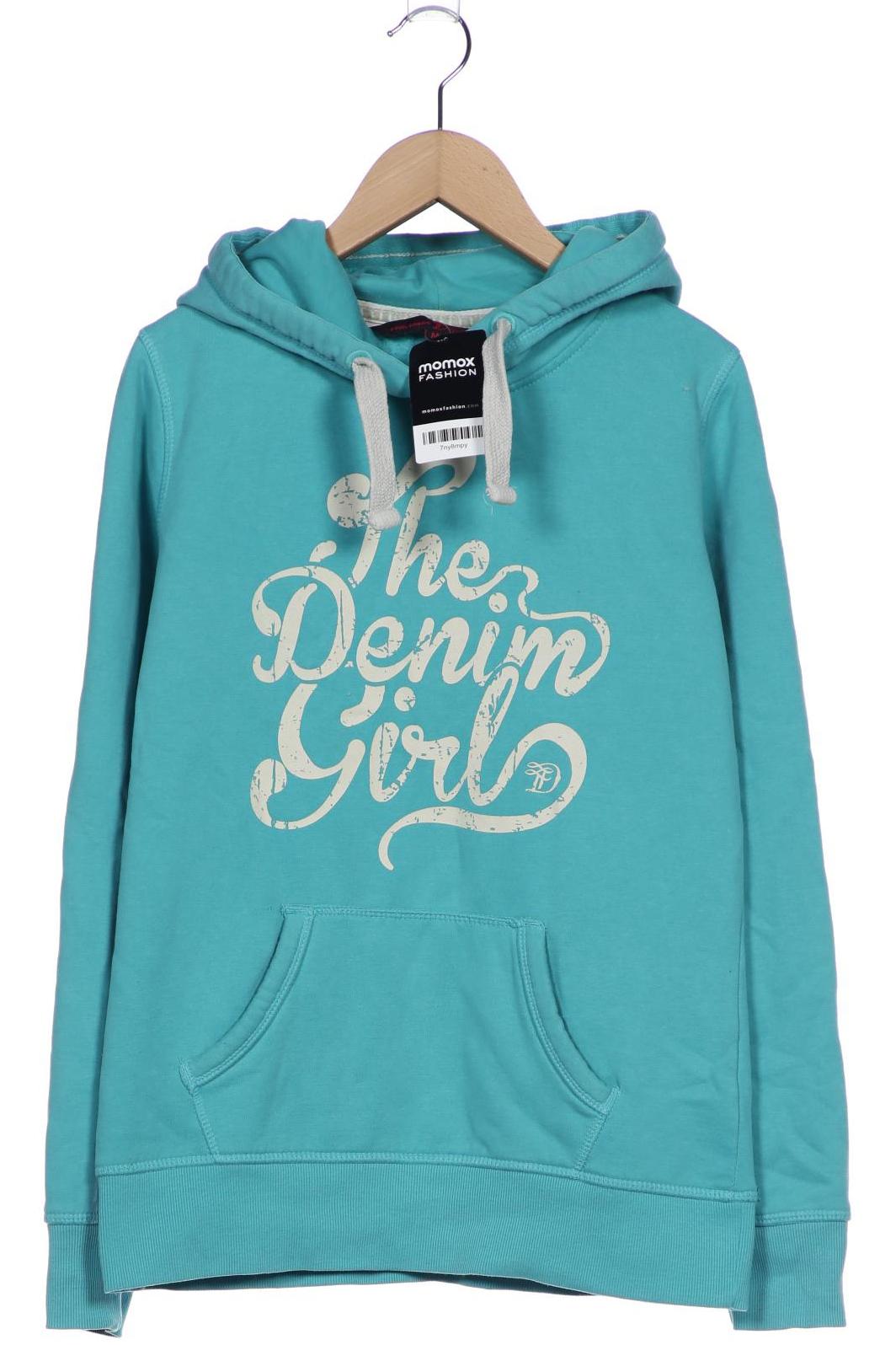 

TOM Tailor Denim Damen Kapuzenpullover, türkis, Gr. 38