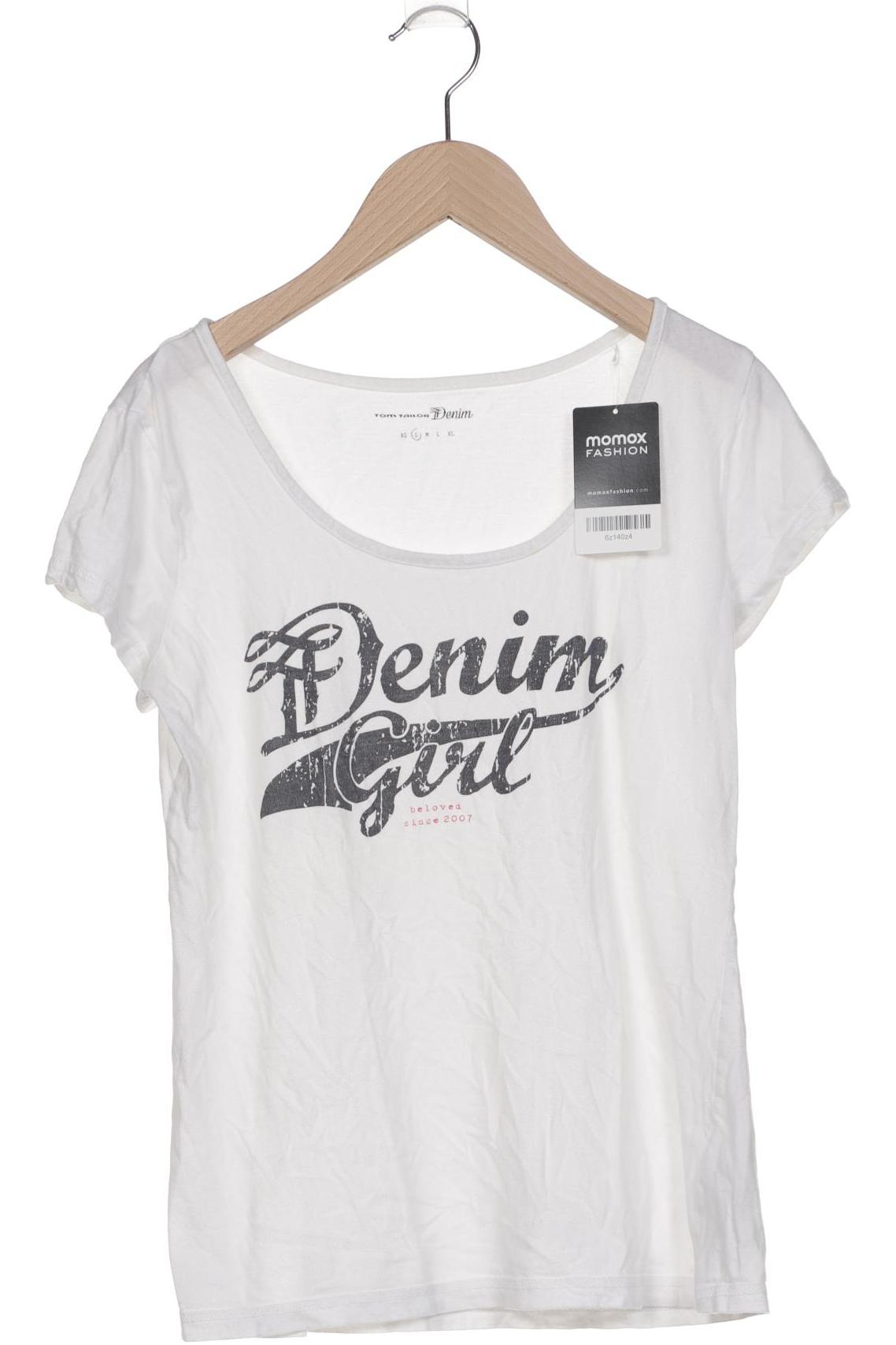 

TOM Tailor Denim Damen T-Shirt, weiß, Gr. 36