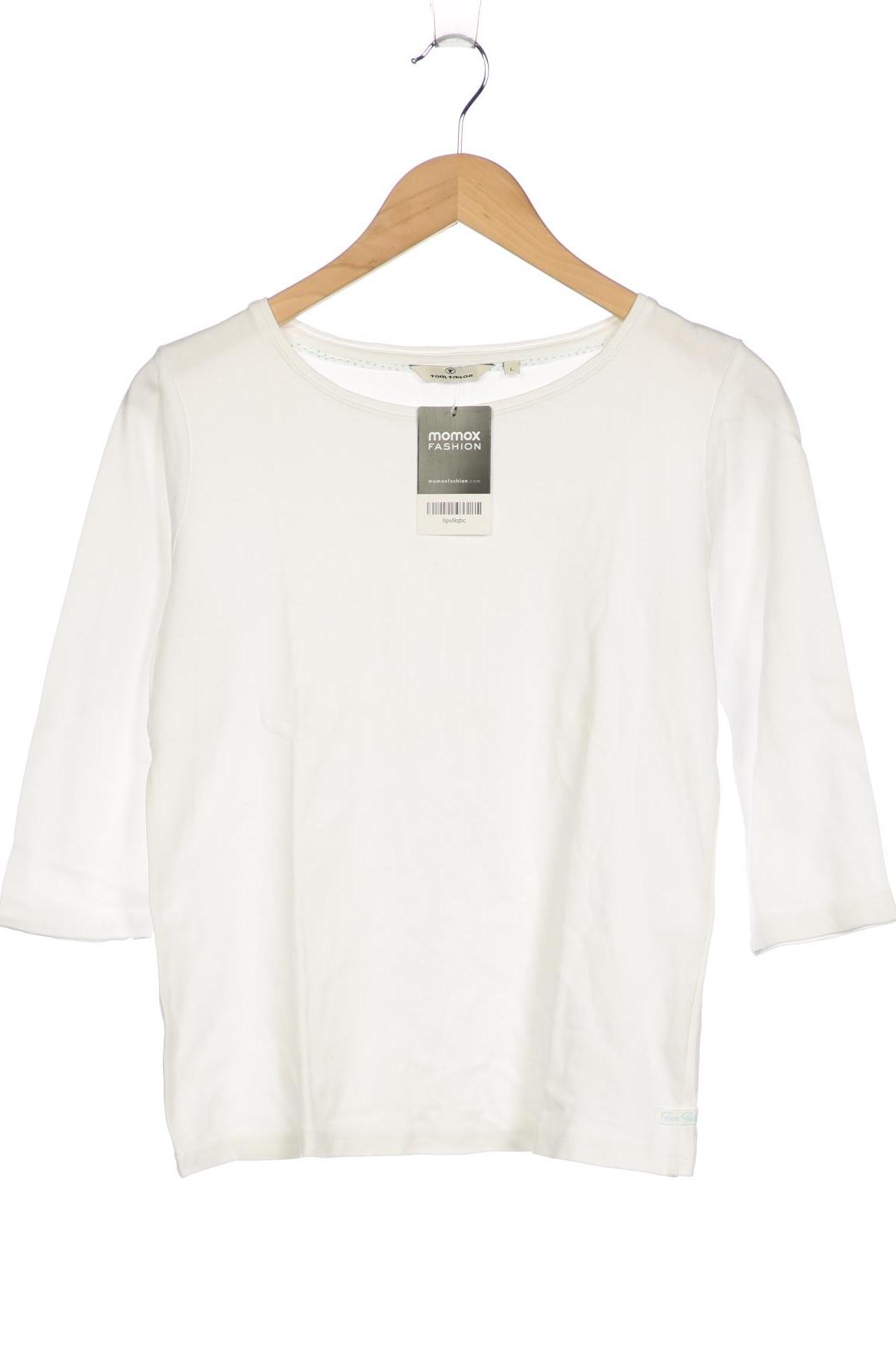 

TOM Tailor Denim Damen Langarmshirt, weiß, Gr. 42