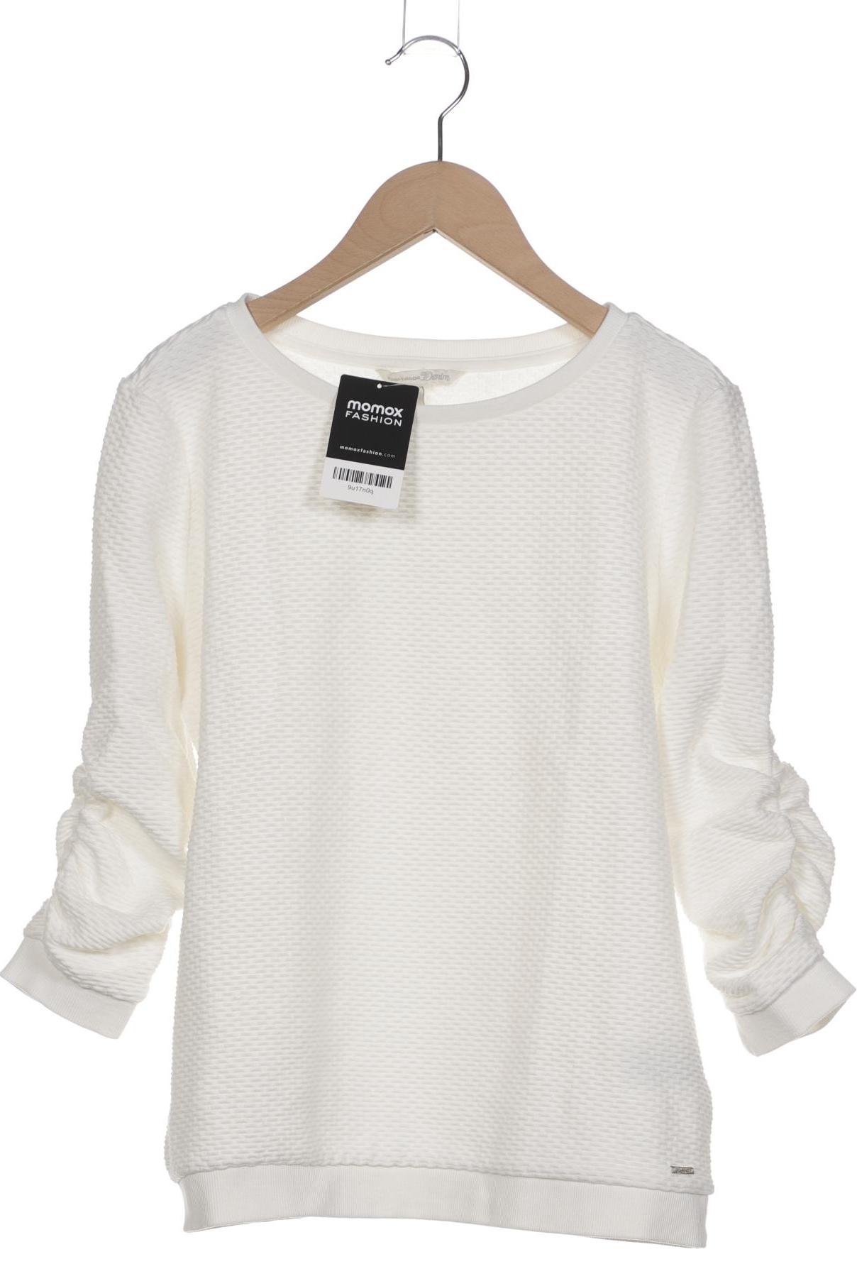 

TOM Tailor Denim Damen Langarmshirt, weiß, Gr. 38