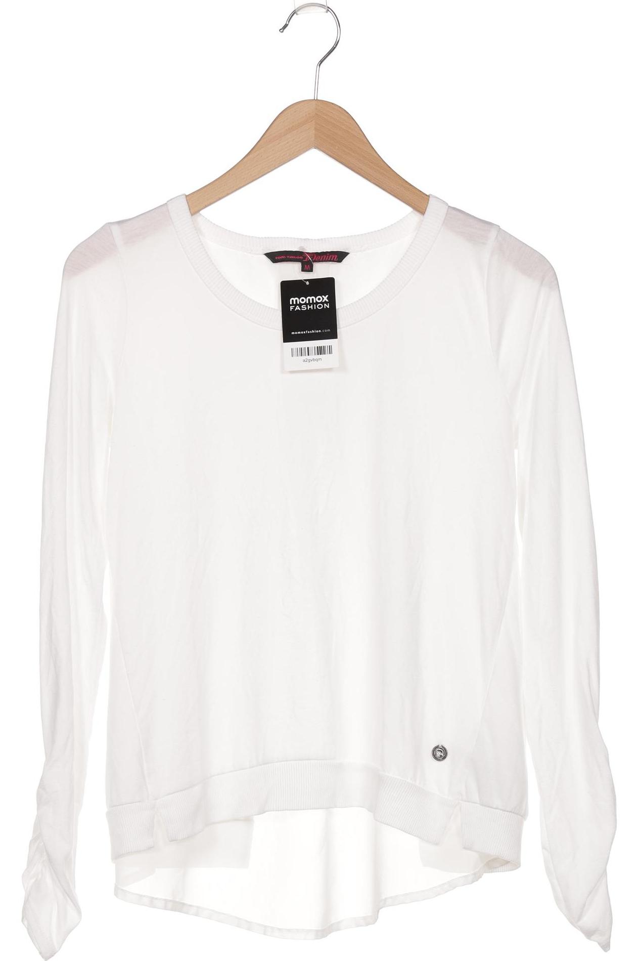 

TOM Tailor Denim Damen Langarmshirt, weiß, Gr. 38
