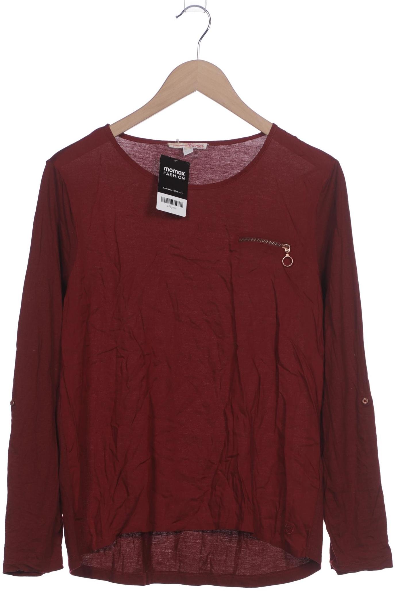 

TOM Tailor Denim Damen Langarmshirt, bordeaux, Gr. 42