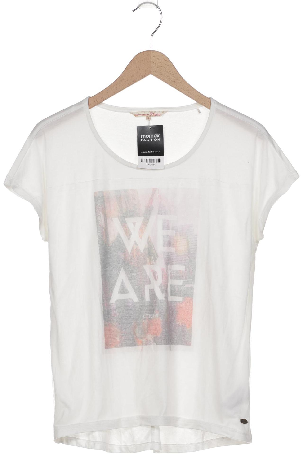 

TOM Tailor Denim Damen T-Shirt, weiß, Gr. 36