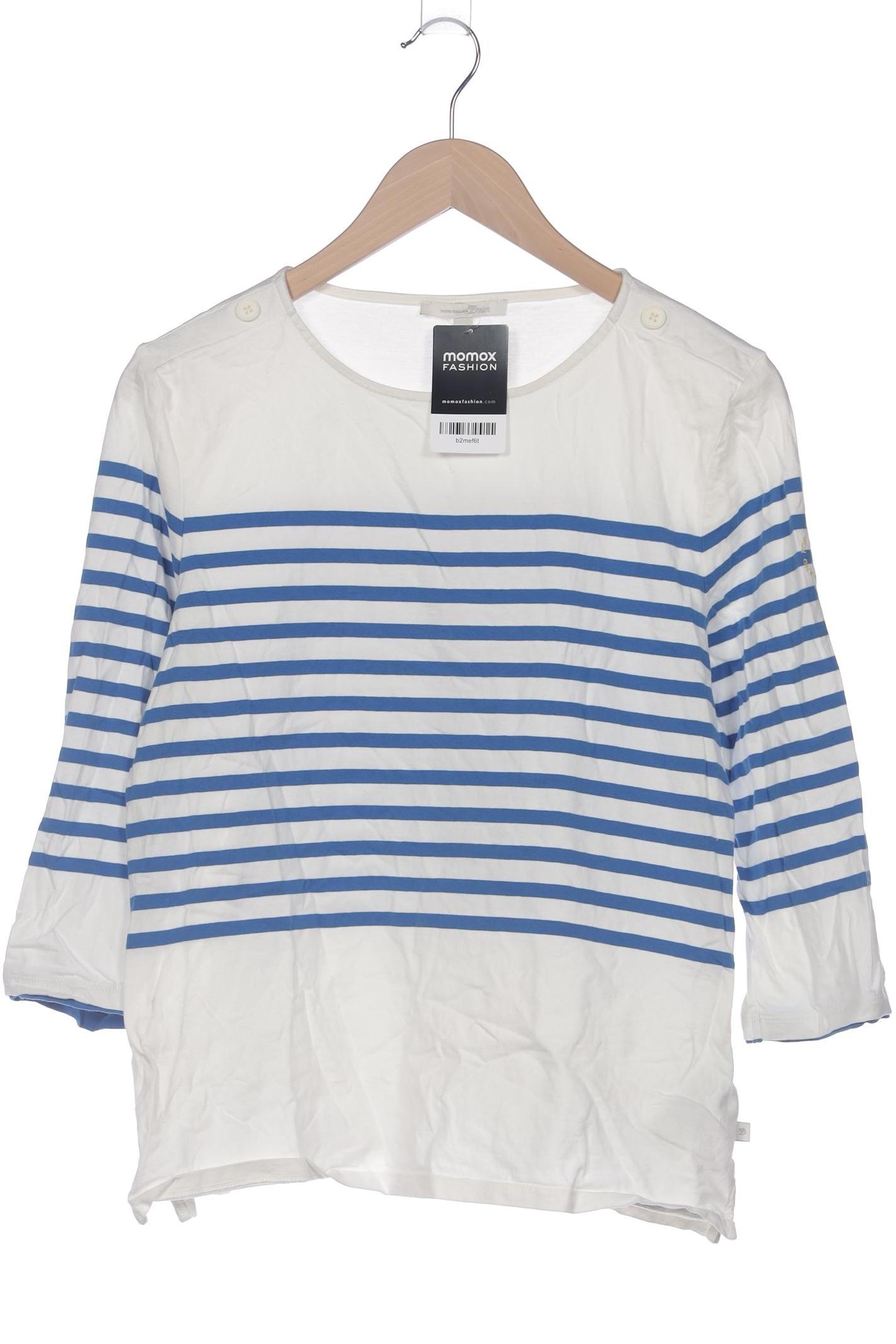 

TOM Tailor Denim Damen Langarmshirt, weiß, Gr. 42