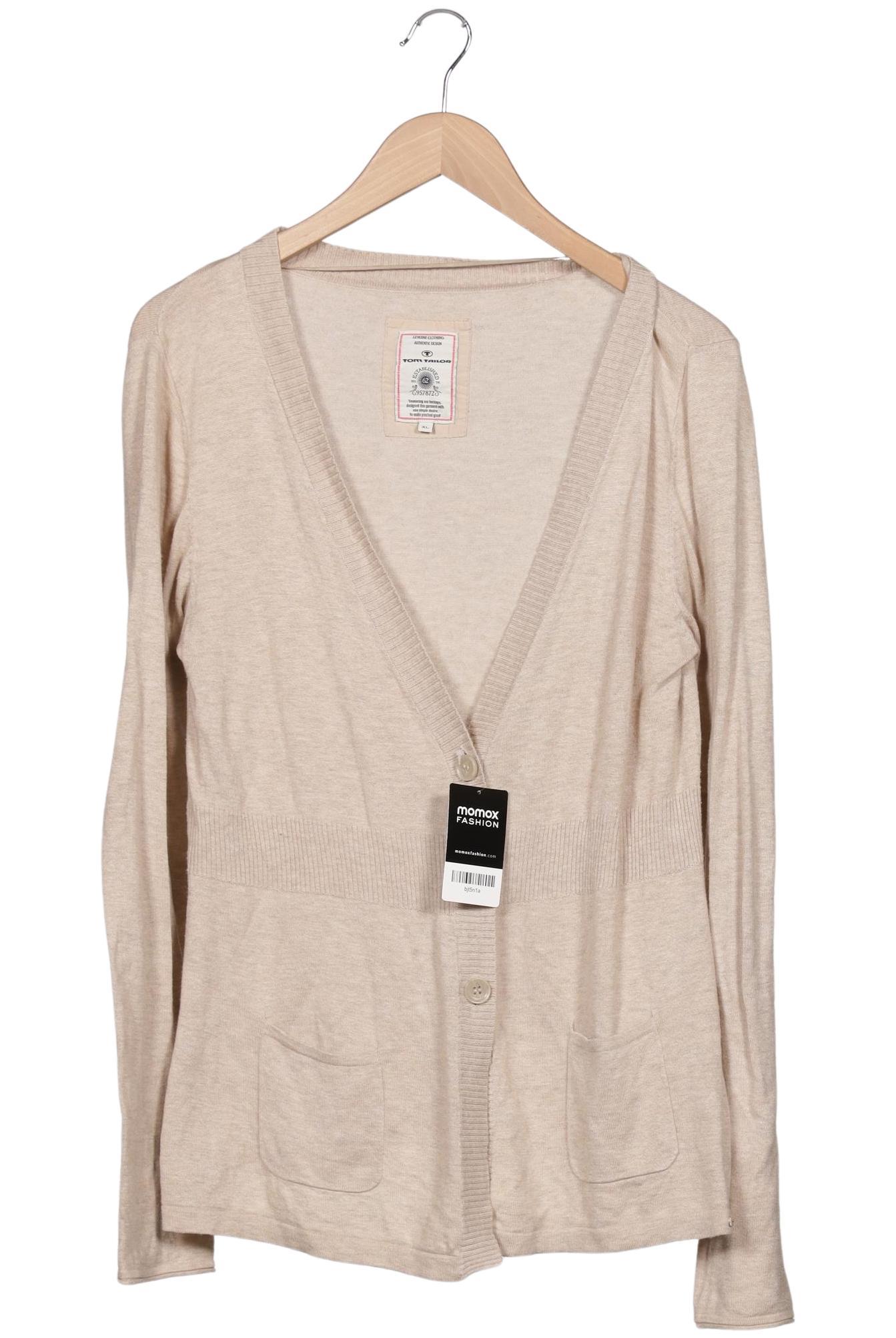 

TOM Tailor Denim Damen Strickjacke, beige, Gr. 44
