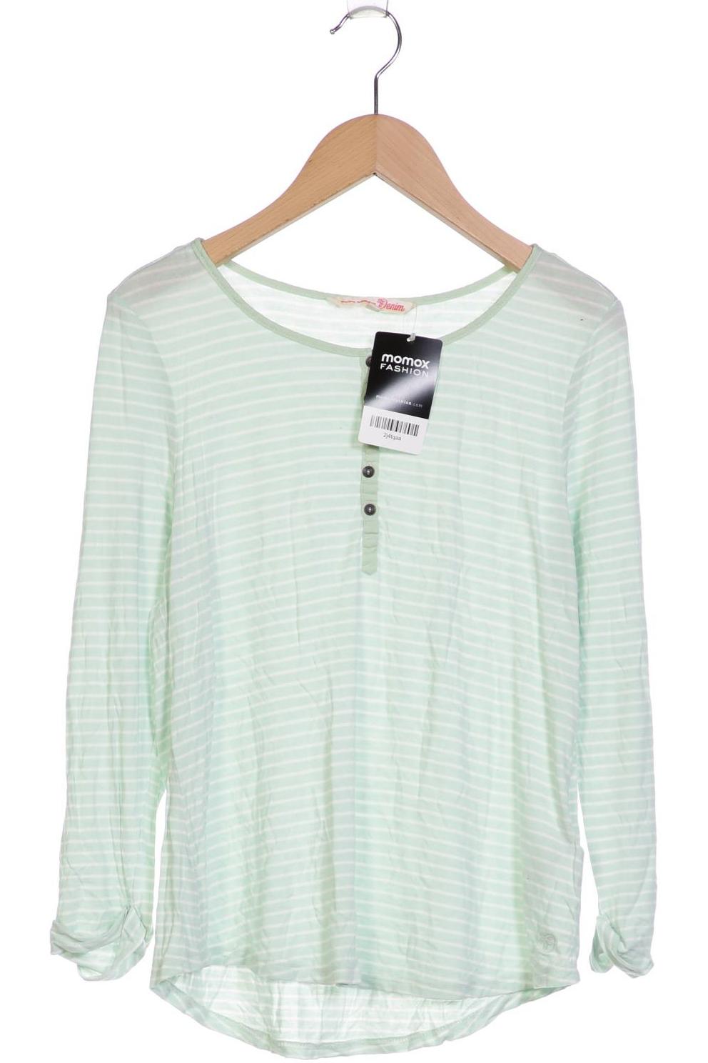 

TOM Tailor Denim Damen Langarmshirt, hellgrün, Gr. 34