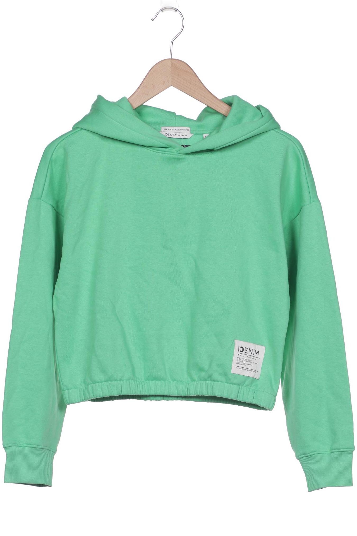 

TOM Tailor Denim Damen Kapuzenpullover, grün, Gr. 34
