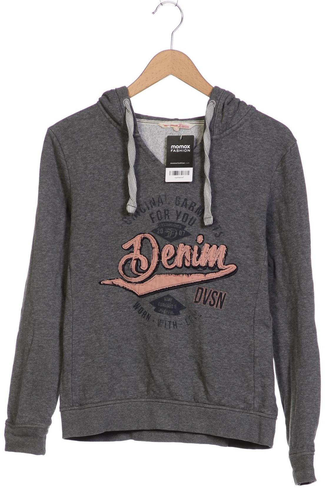 

TOM TAILOR Denim Damen Kapuzenpullover, grau