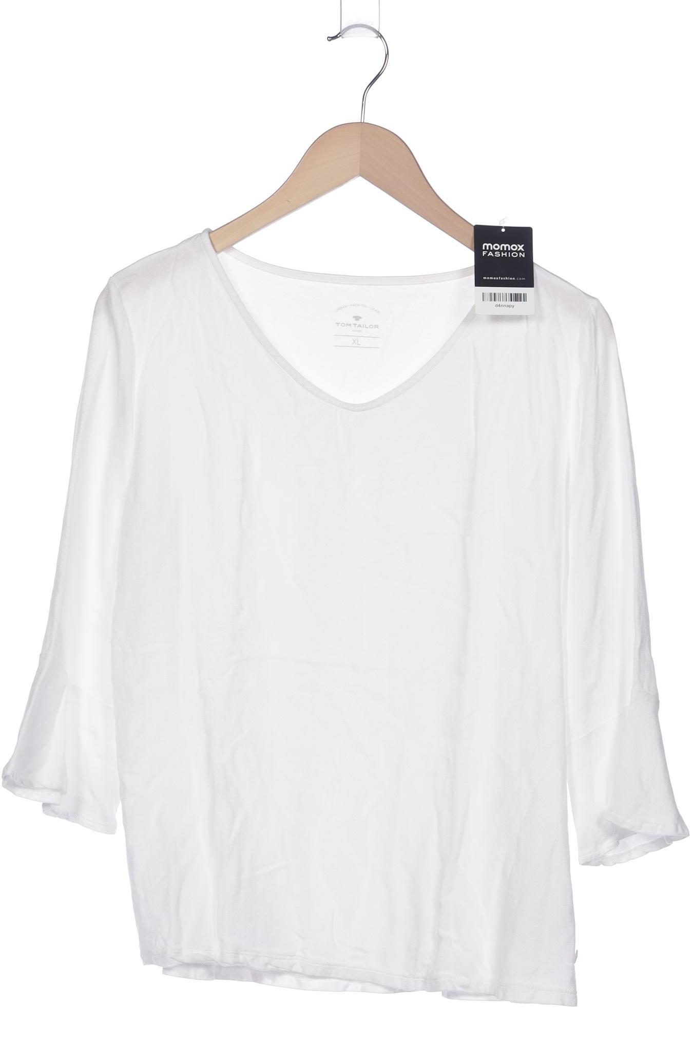 

TOM Tailor Denim Damen Langarmshirt, weiß, Gr. 44