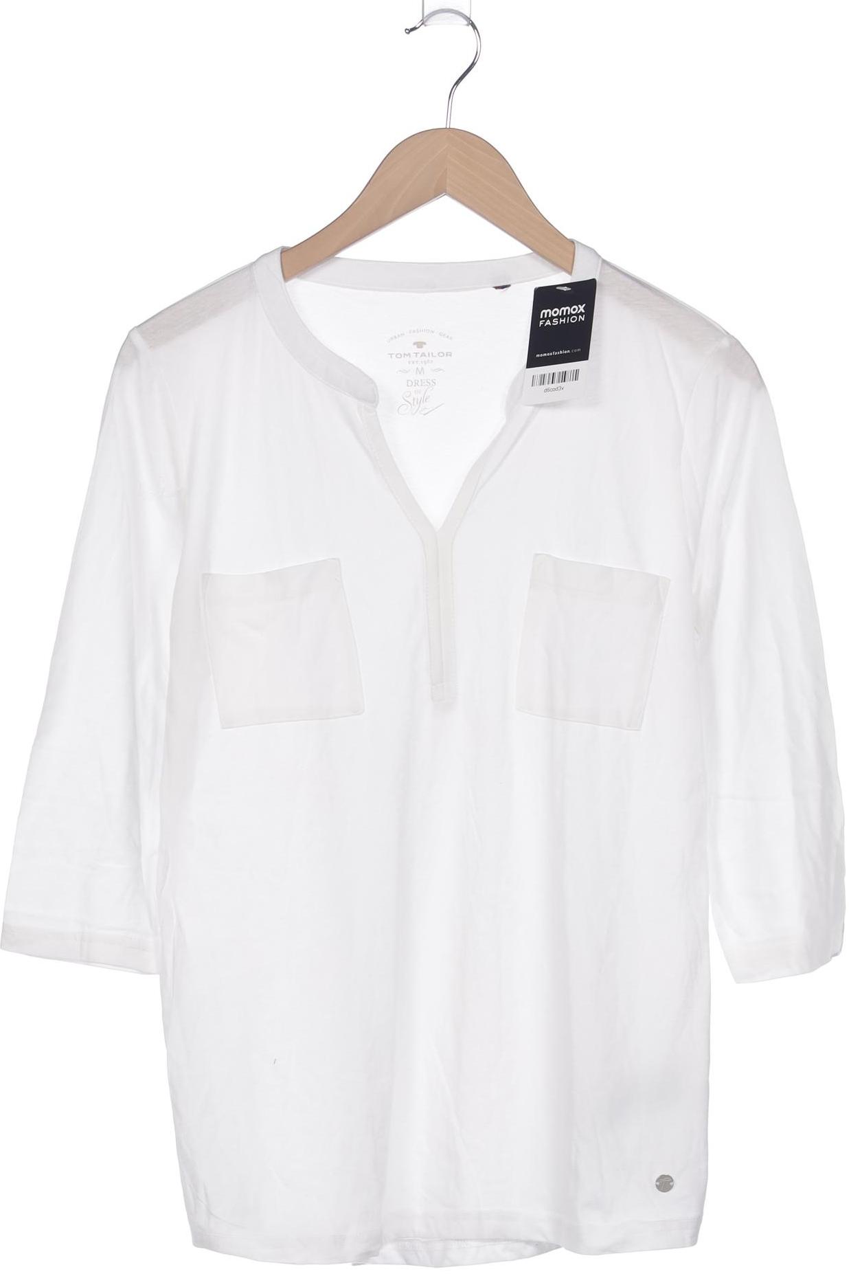 

TOM Tailor Denim Damen Langarmshirt, weiß, Gr. 38