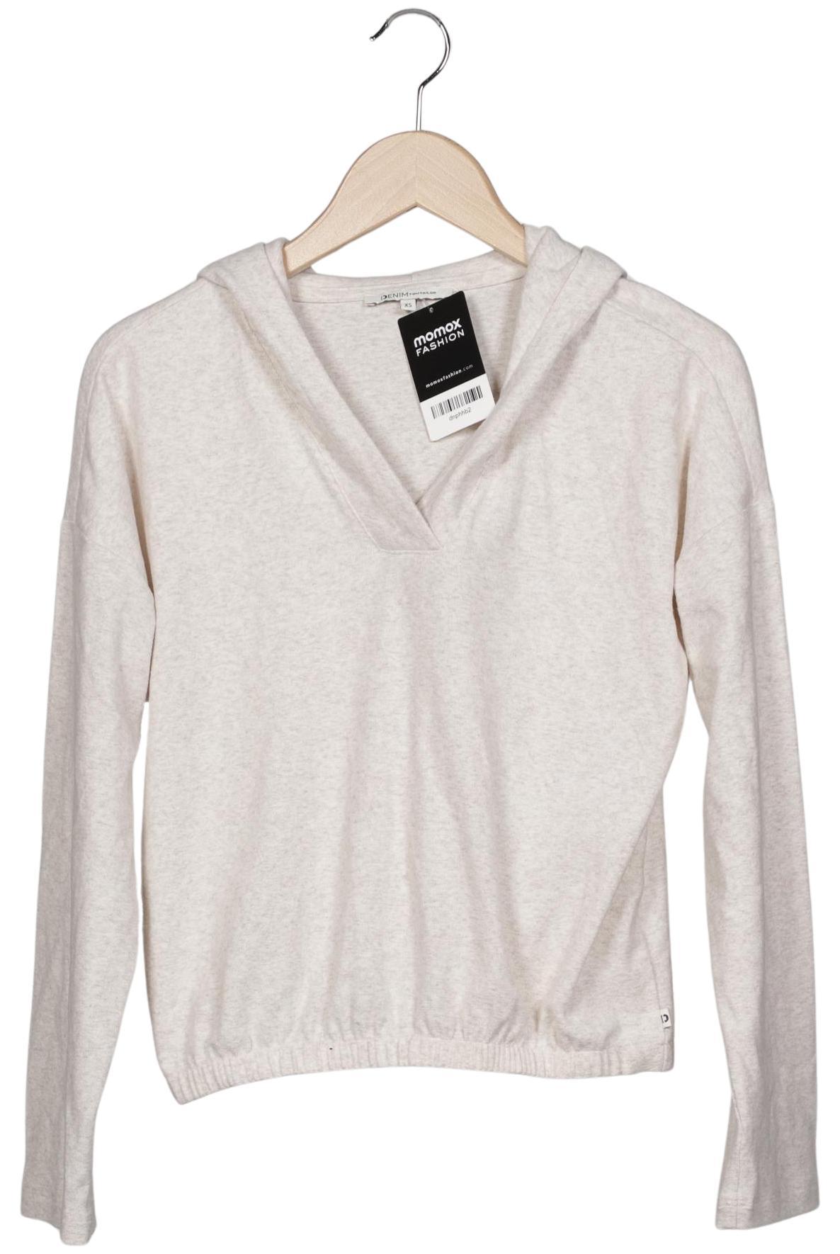 

TOM Tailor Denim Damen Kapuzenpullover, beige, Gr. 34
