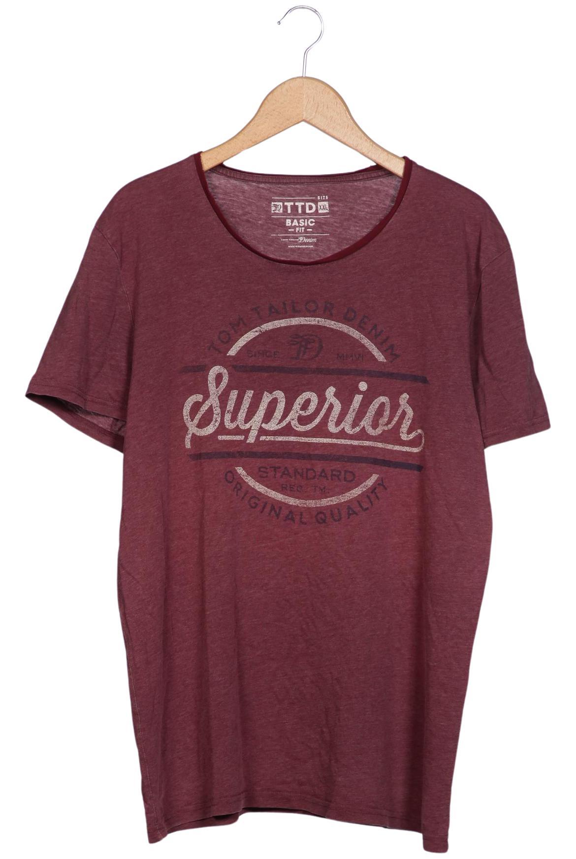 Thumbnail - TOM Tailor Denim Herren T-Shirt, bordeaux, Gr. 56