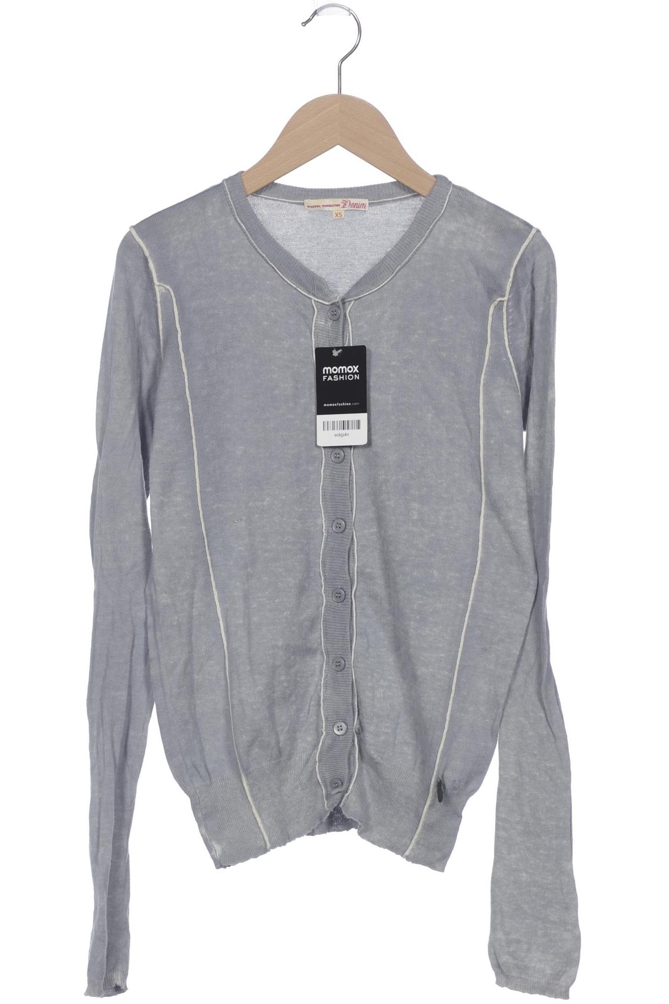 

TOM Tailor Denim Damen Strickjacke, grau, Gr. 34