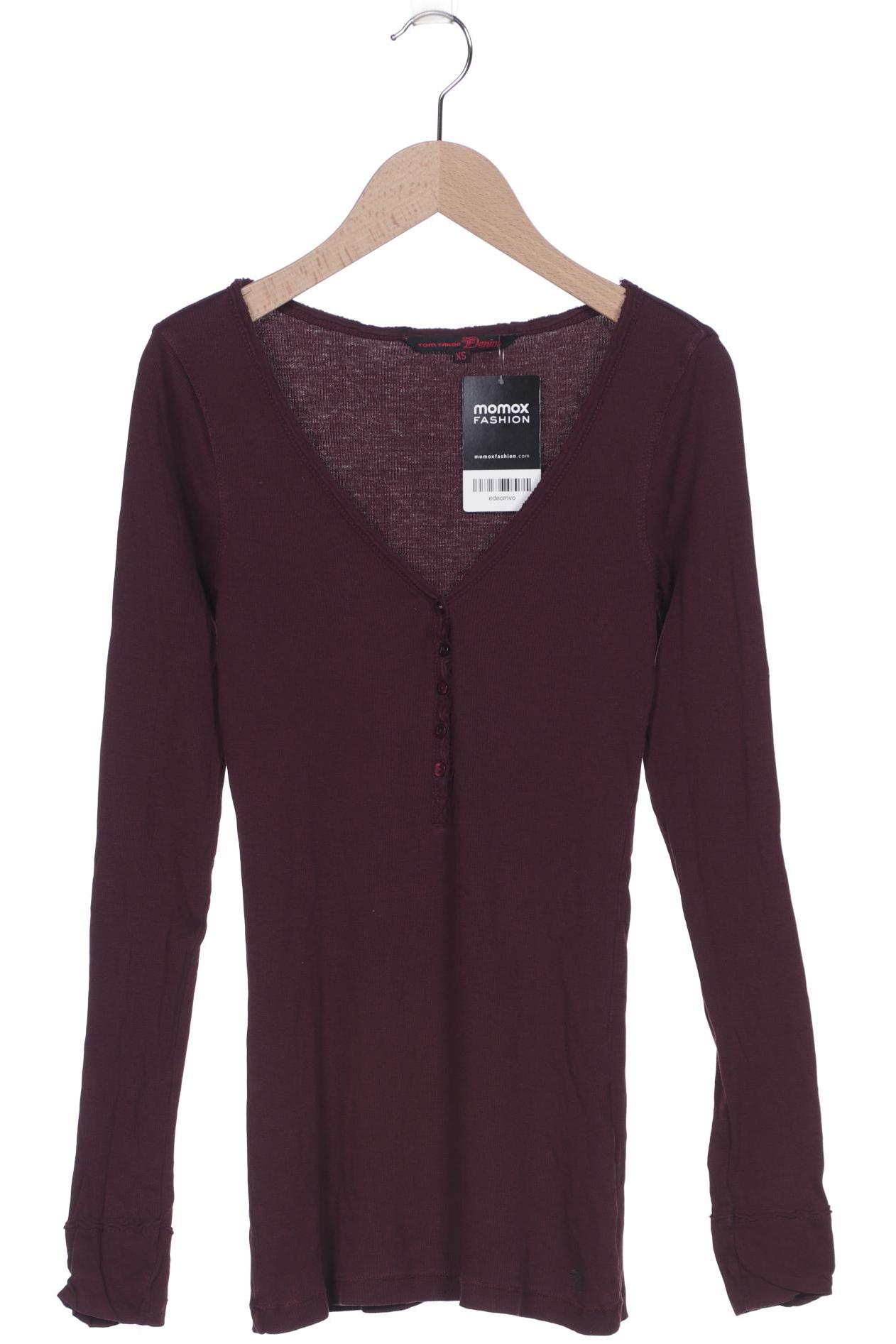 

TOM TAILOR Denim Damen Langarmshirt, bordeaux