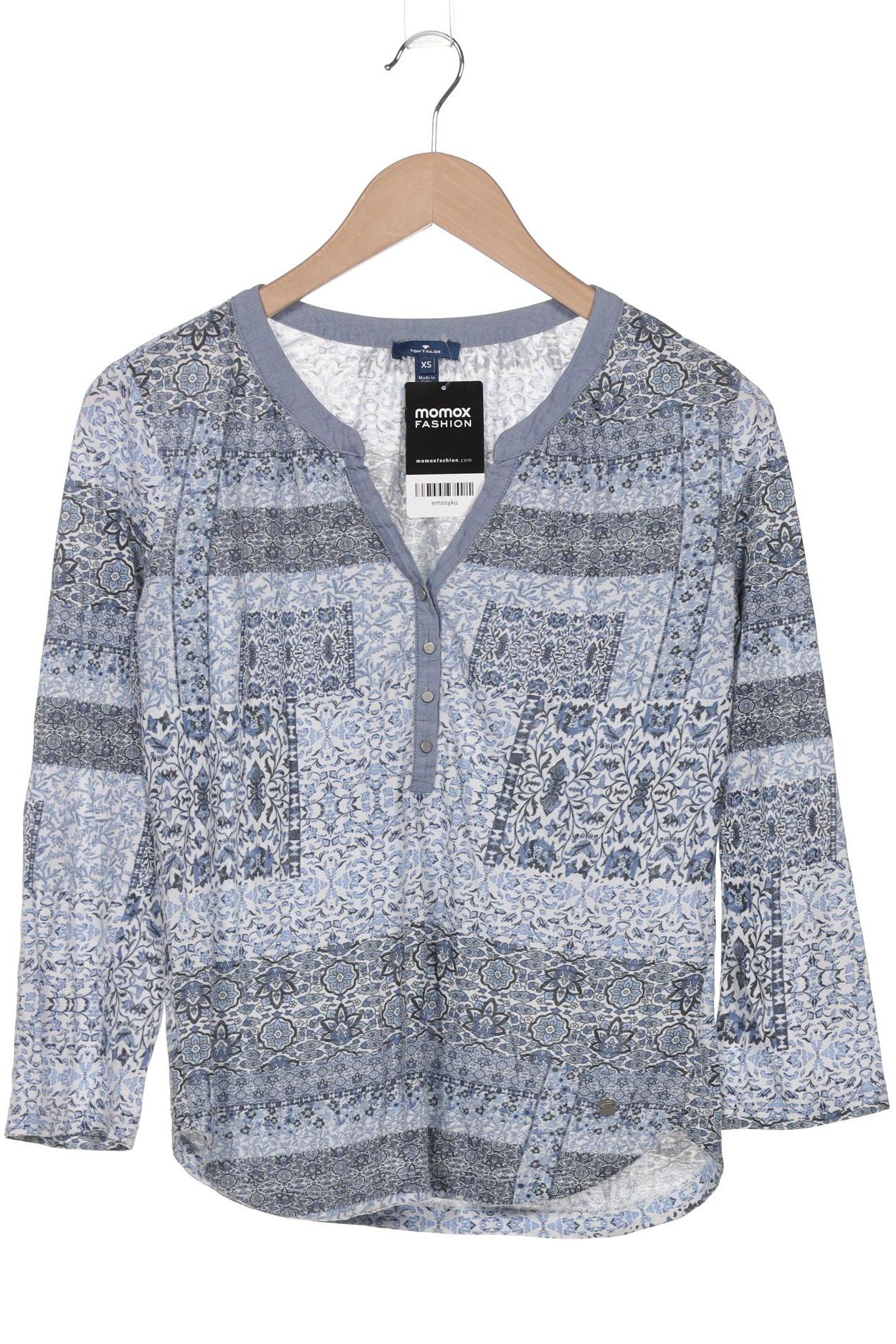 

TOM Tailor Denim Damen Langarmshirt, blau, Gr. 34