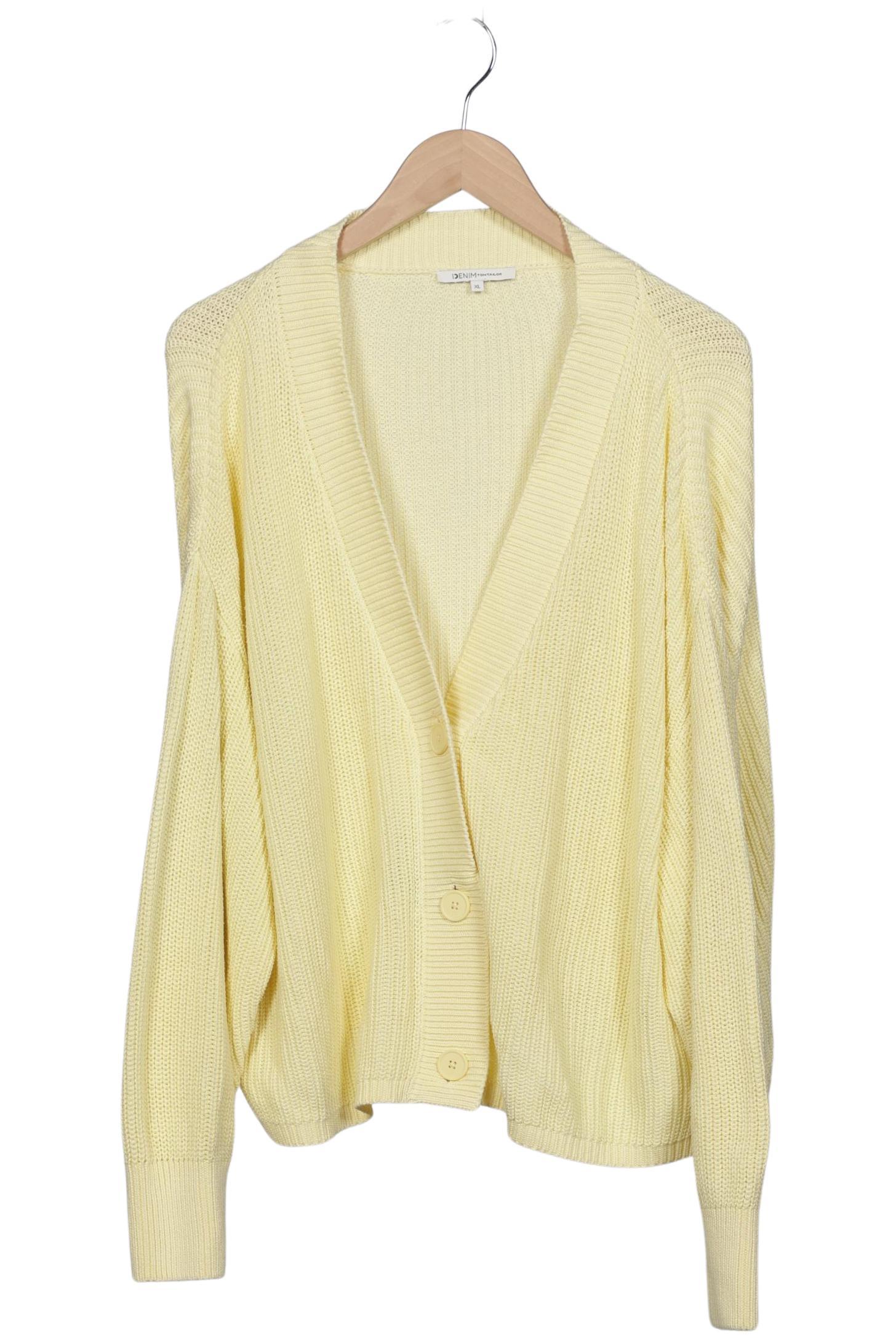 

TOM Tailor Denim Damen Strickjacke, gelb, Gr. 44