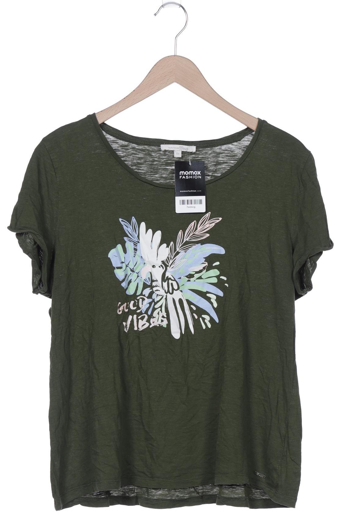 

TOM Tailor Denim Damen T-Shirt, grün, Gr. 46