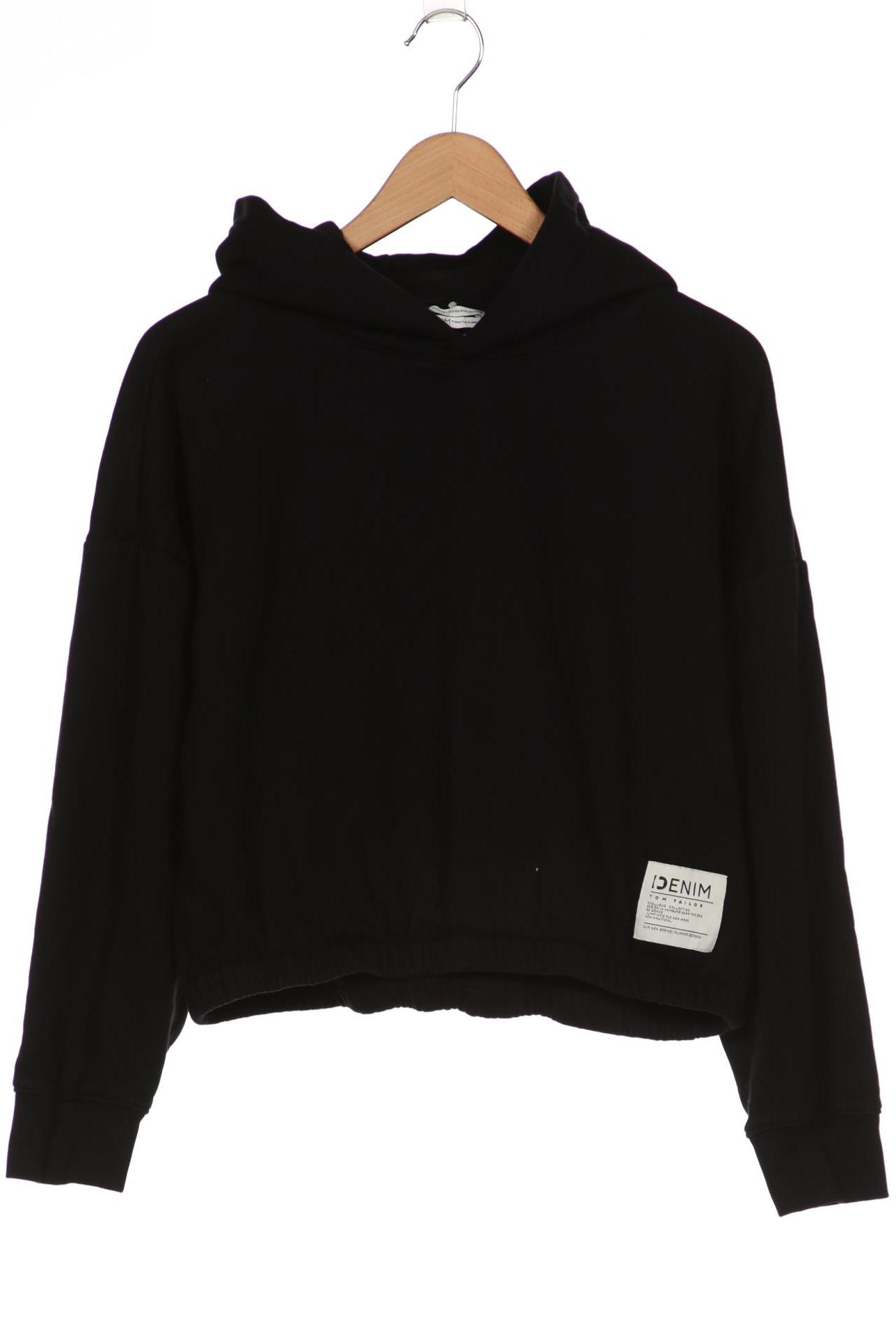 

TOM TAILOR Denim Damen Kapuzenpullover, schwarz