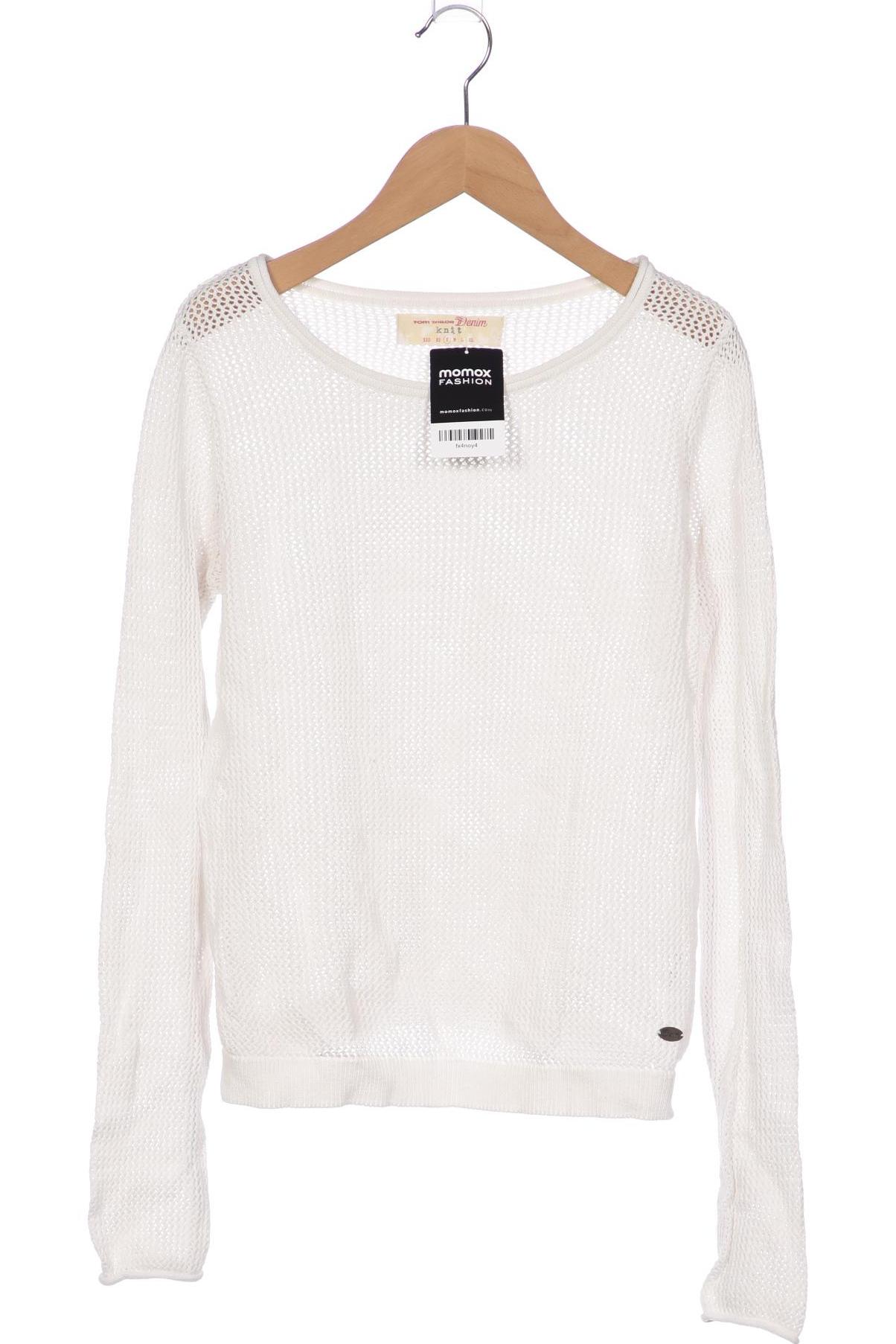 

TOM Tailor Denim Damen Langarmshirt, weiß, Gr. 36
