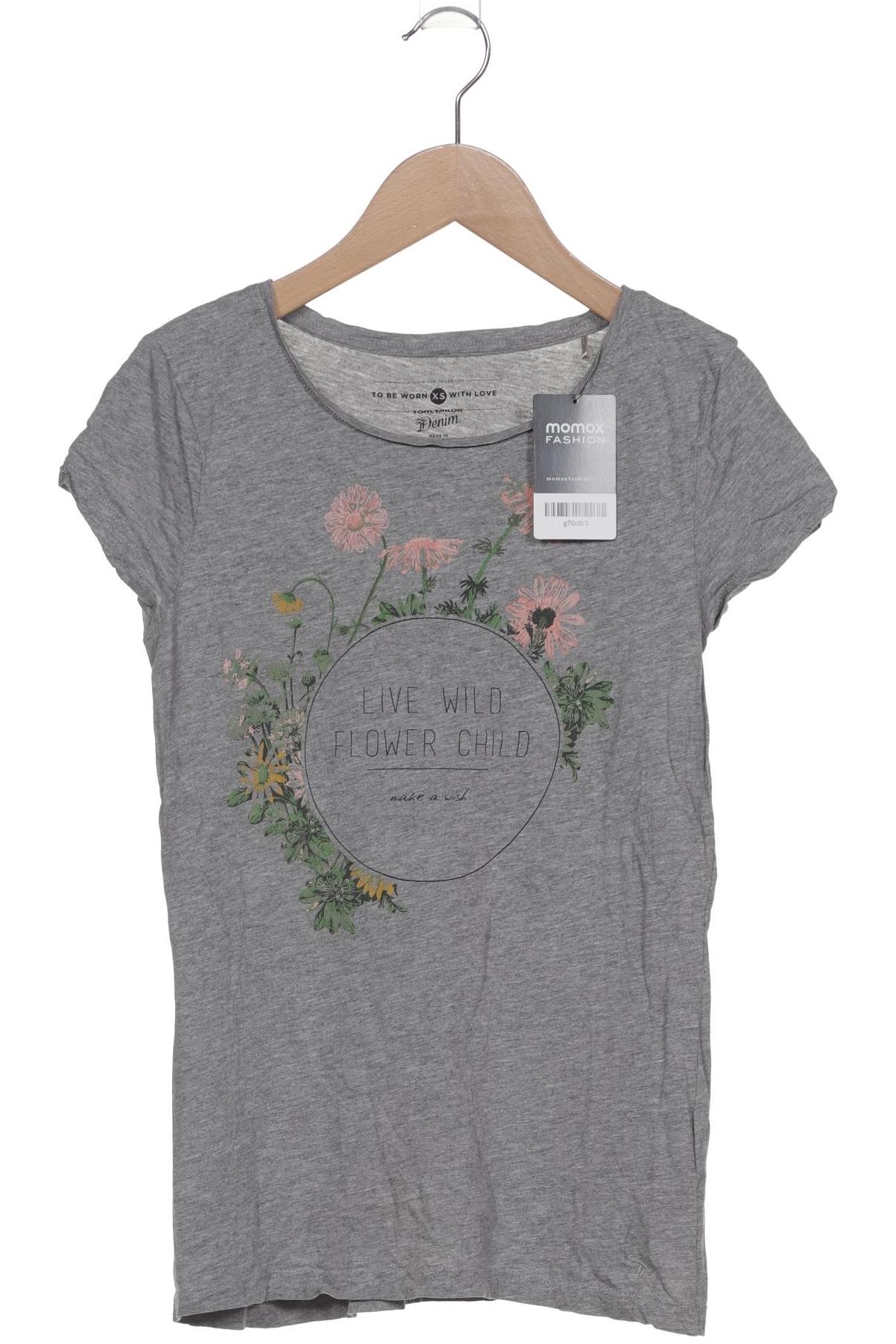 

TOM Tailor Denim Damen T-Shirt, grau, Gr. 34