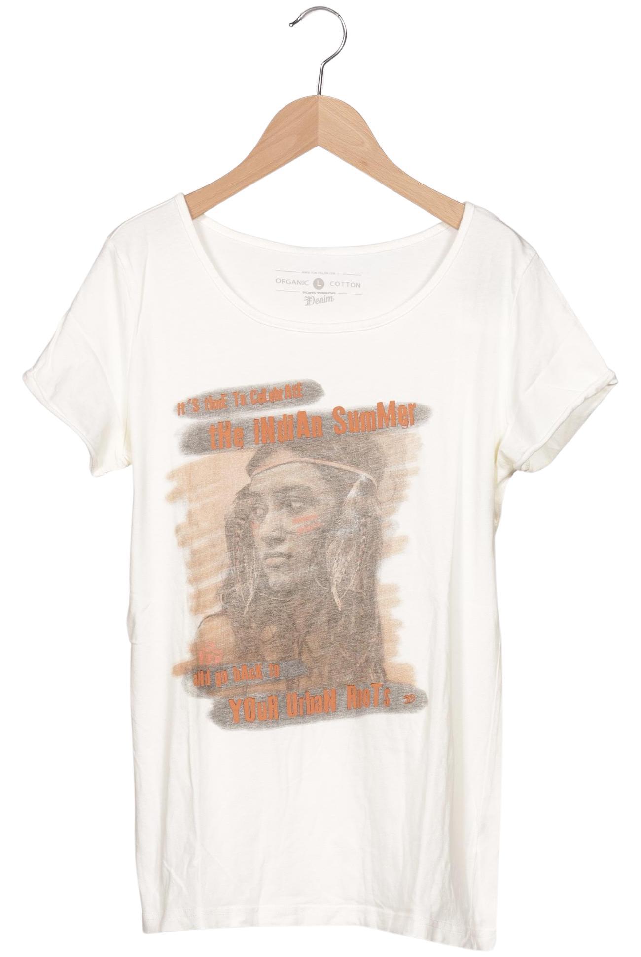 

TOM Tailor Denim Damen T-Shirt, cremeweiß, Gr. 42