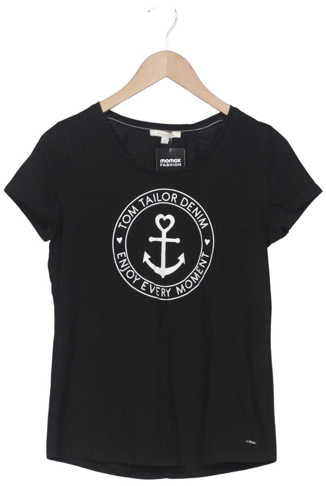 

TOM Tailor Denim Damen T-Shirt, schwarz, Gr. 38