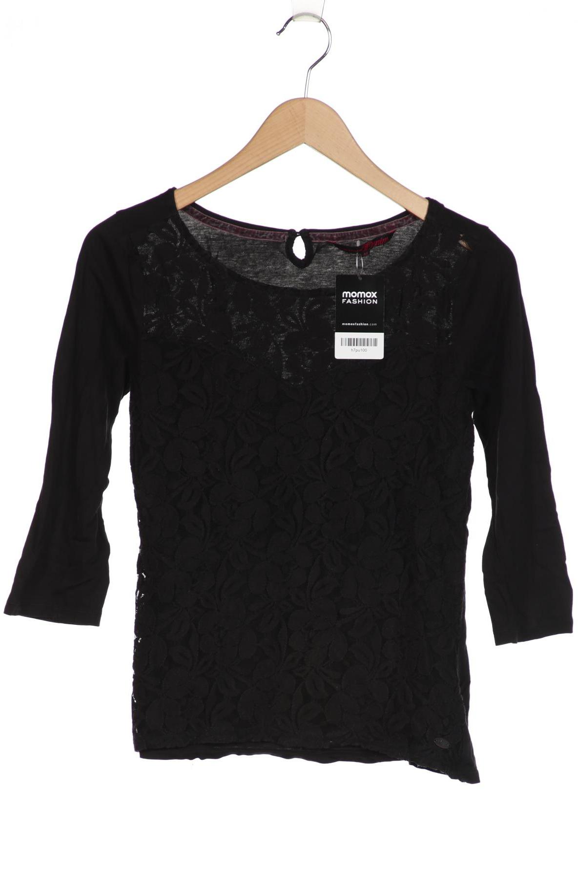 

TOM TAILOR Denim Damen Langarmshirt, schwarz