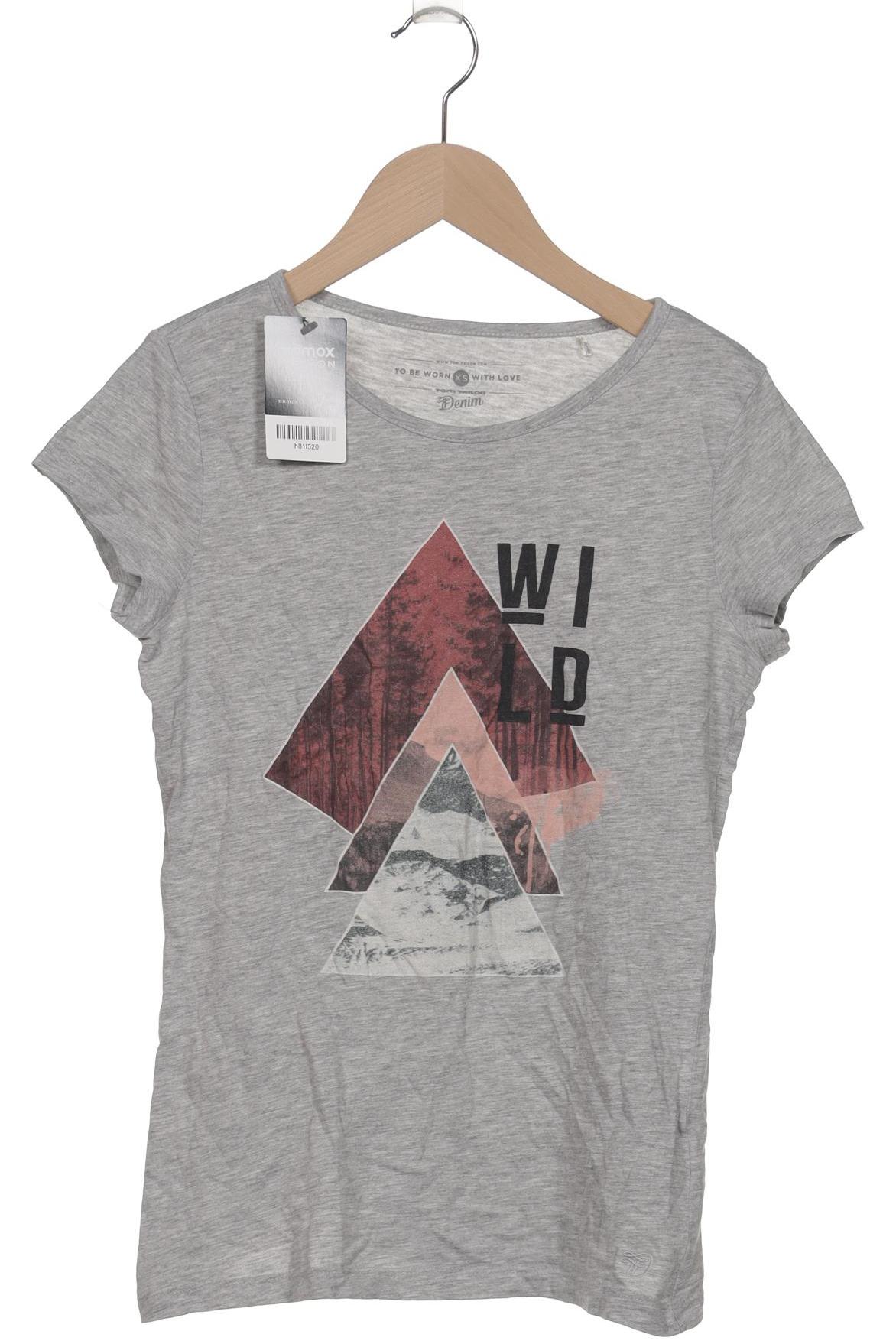 

TOM Tailor Denim Damen T-Shirt, grau, Gr. 34