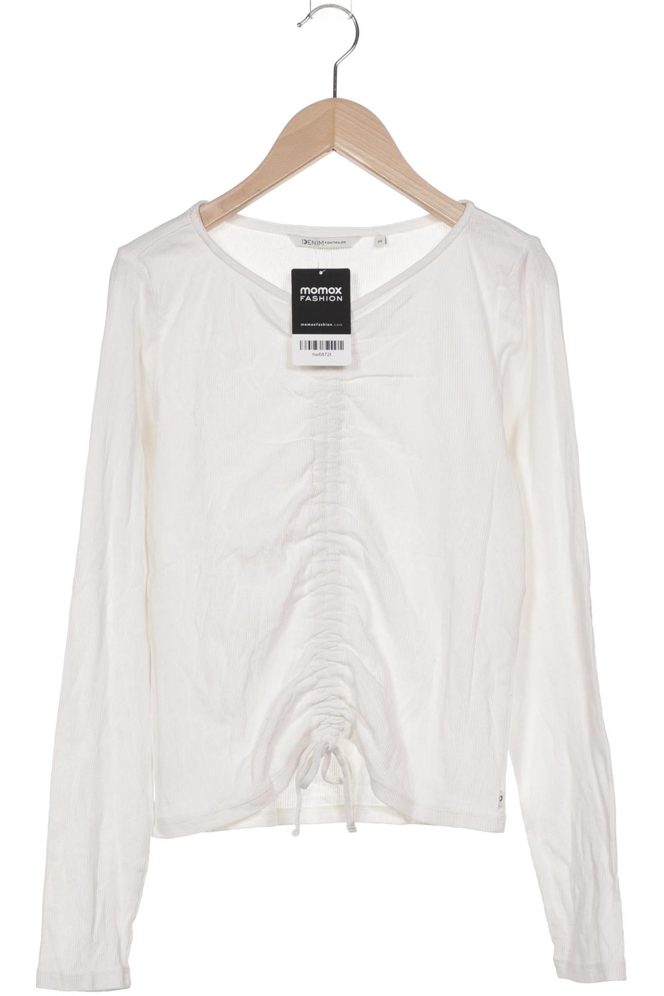 

TOM Tailor Denim Damen Langarmshirt, weiß, Gr. 38