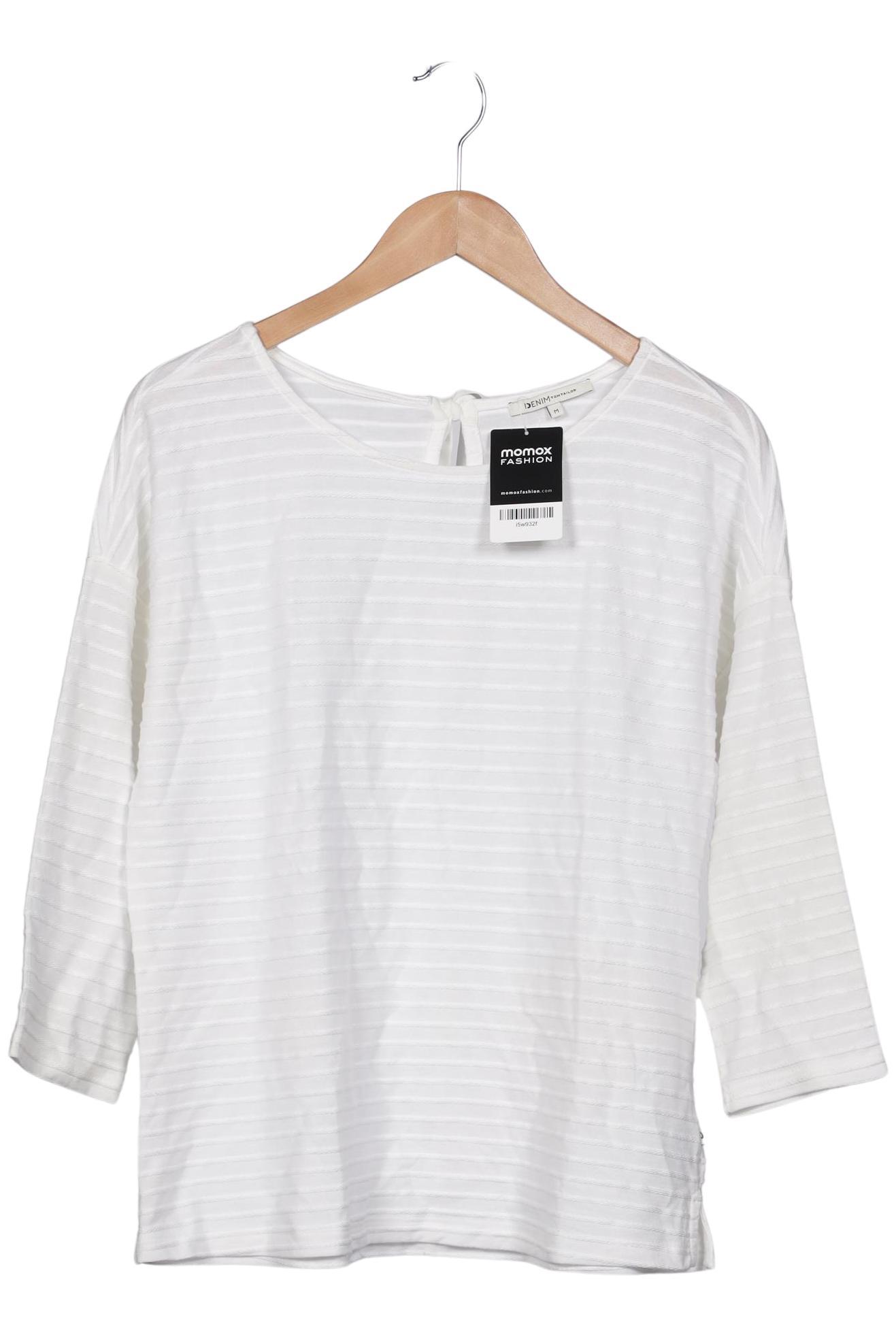 

TOM Tailor Denim Damen Langarmshirt, weiß, Gr. 38