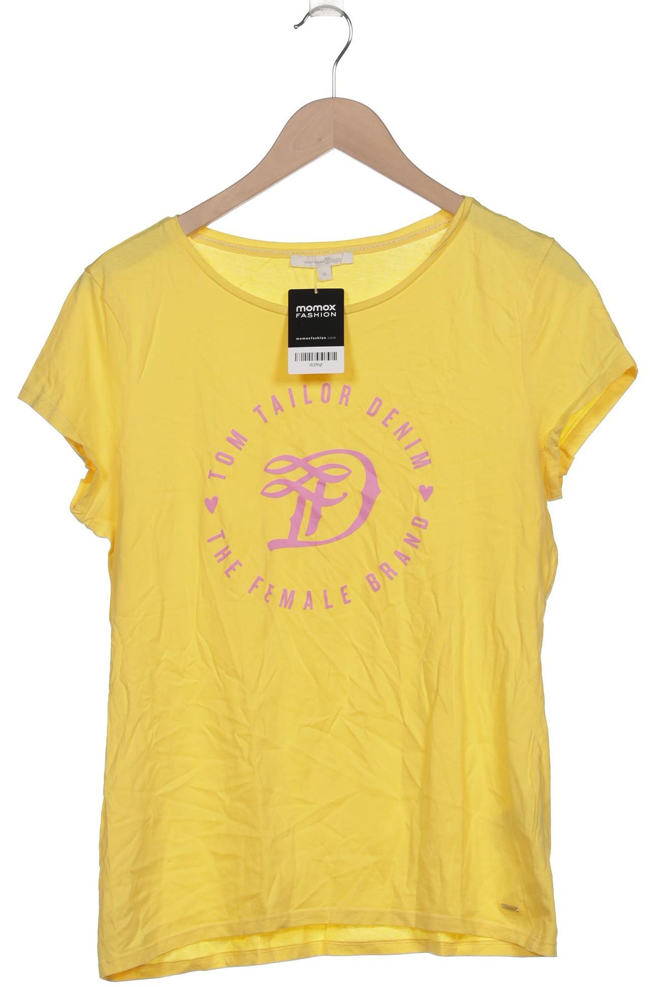 

TOM Tailor Denim Damen T-Shirt, gelb, Gr. 44