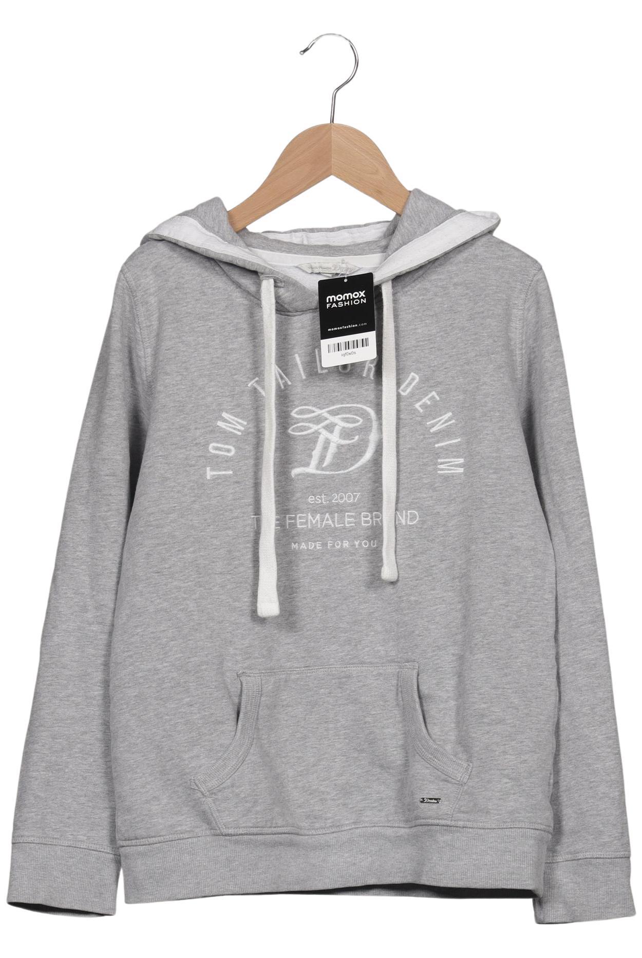 

TOM Tailor Denim Damen Kapuzenpullover, grau, Gr. 38
