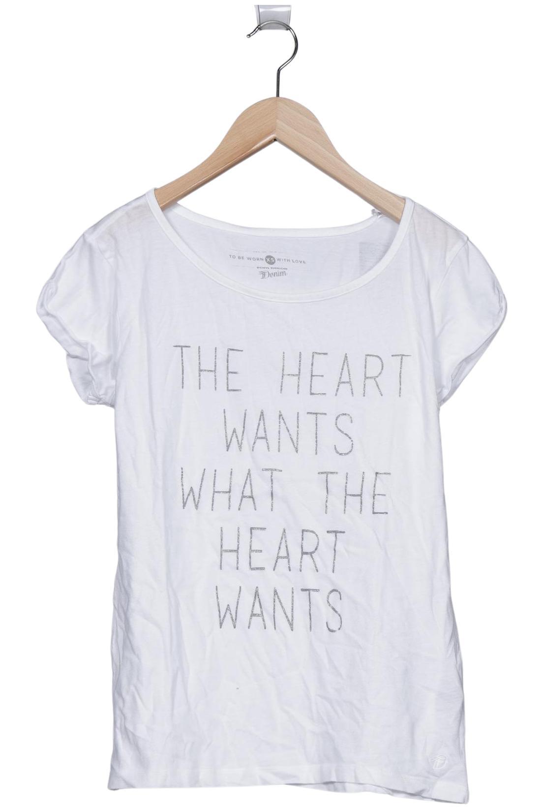 

TOM Tailor Denim Damen T-Shirt, weiß, Gr. 34