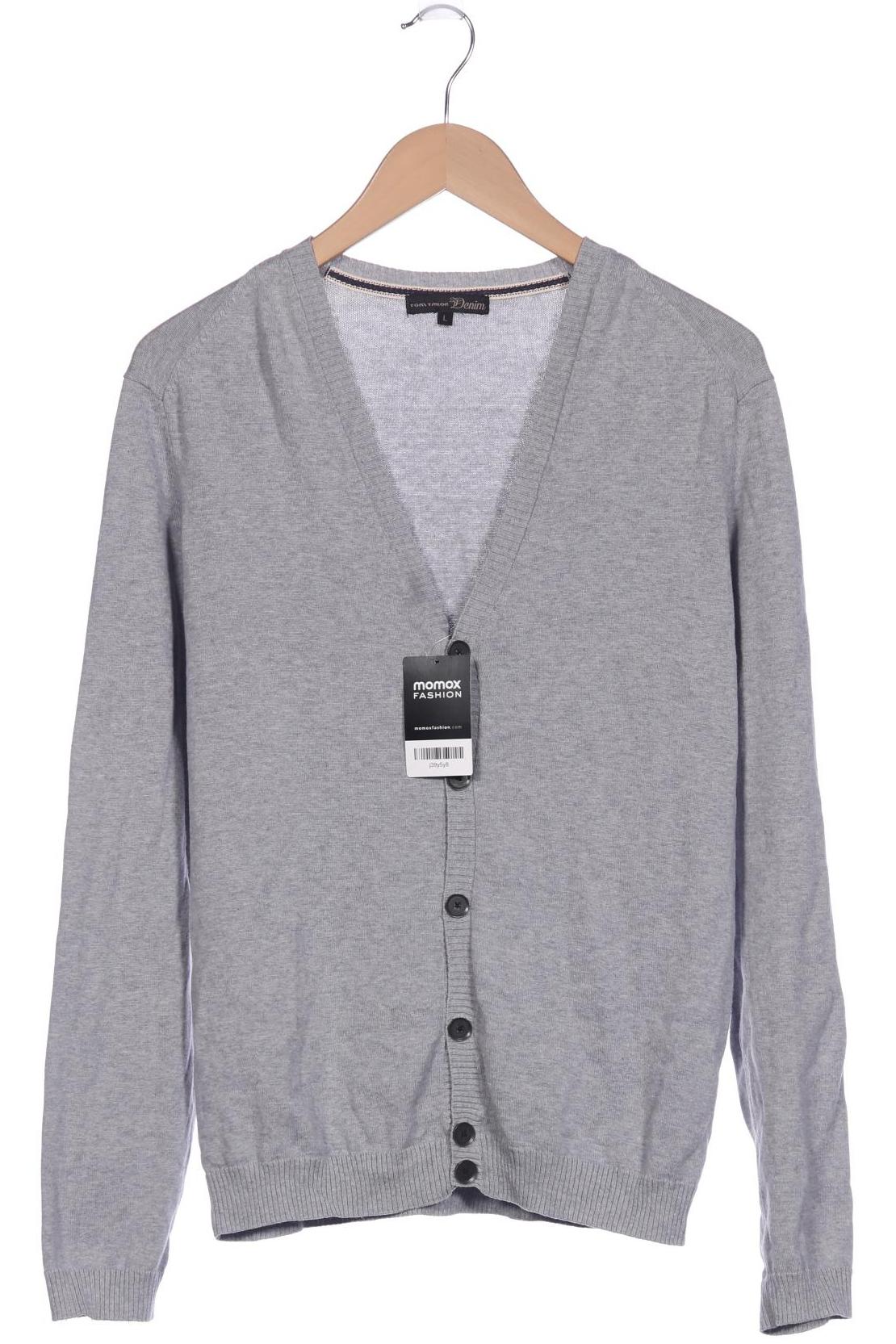 

TOM Tailor Denim Herren Strickjacke, grau, Gr. 52