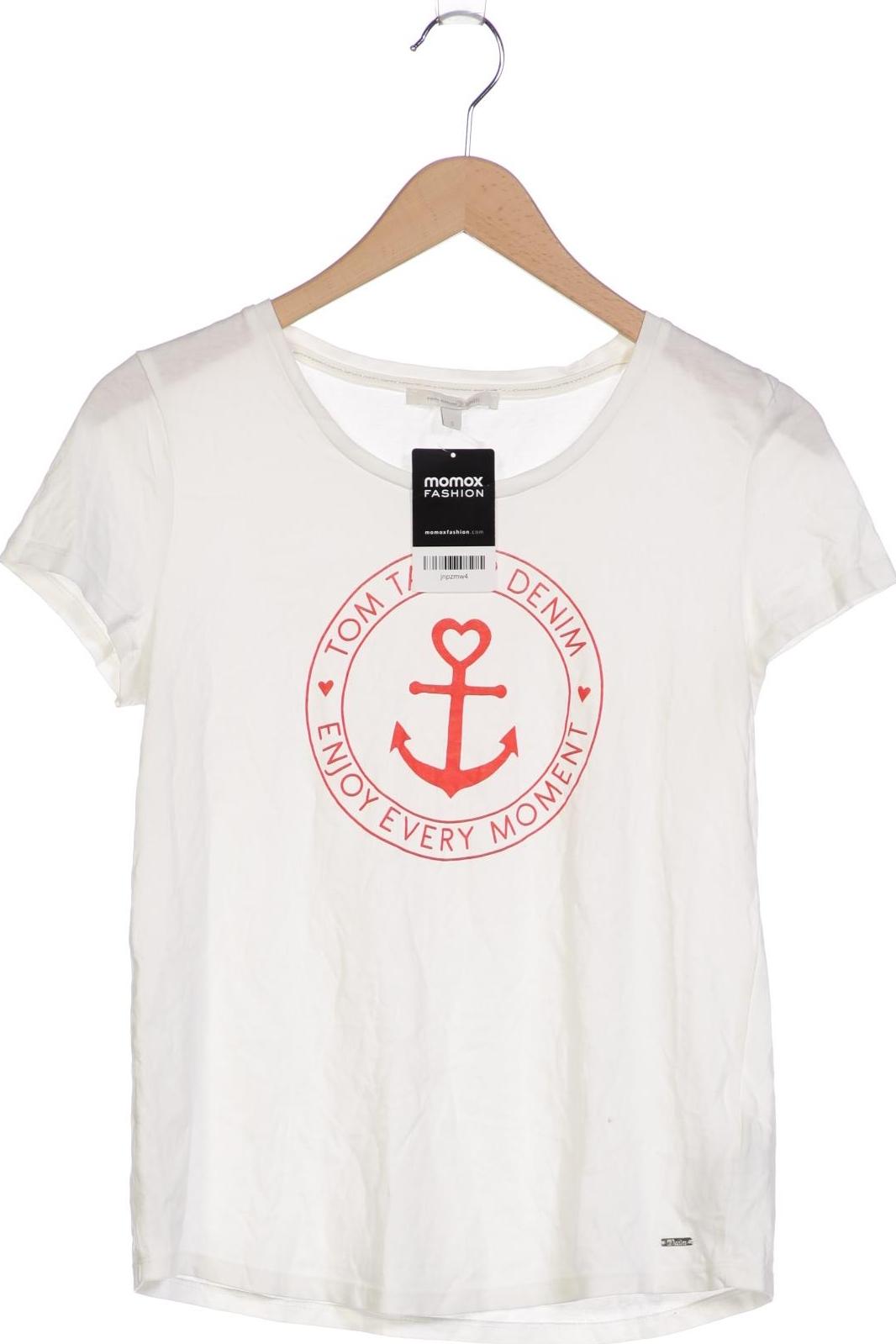

TOM Tailor Denim Damen T-Shirt, cremeweiß, Gr. 36