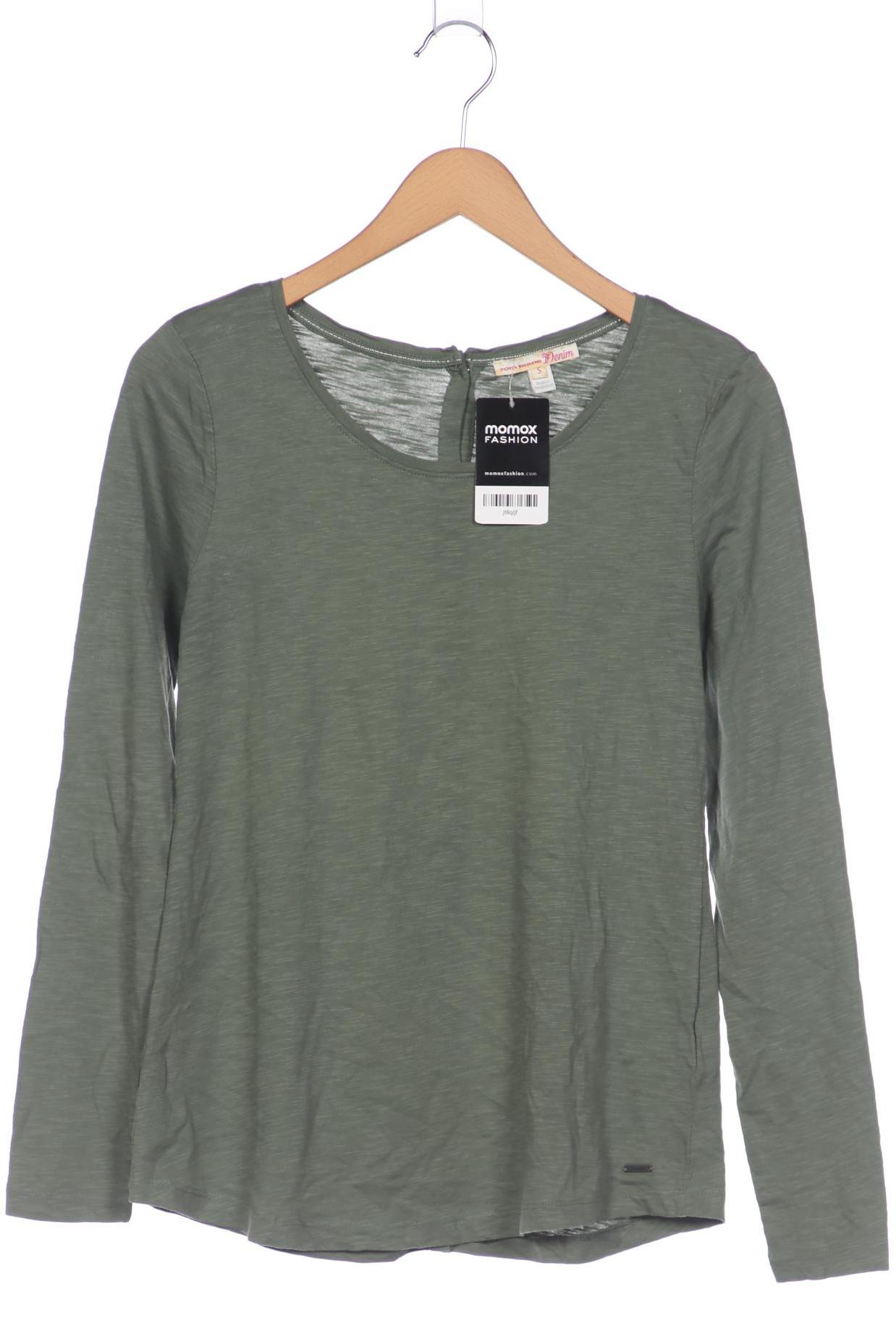 

TOM Tailor Denim Damen Langarmshirt, grün, Gr. 36