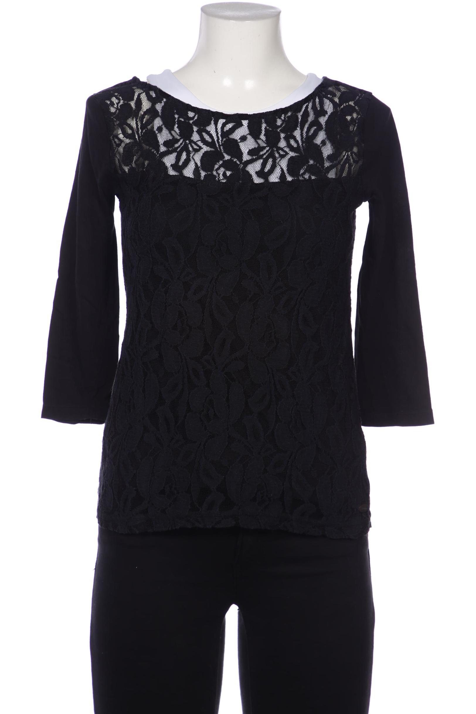

TOM TAILOR Denim Damen Langarmshirt, schwarz